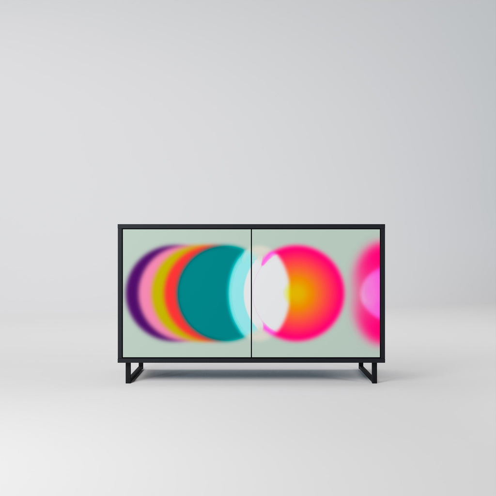 Buffet 2 portes SYMPHONY OF COLORS en finition noire