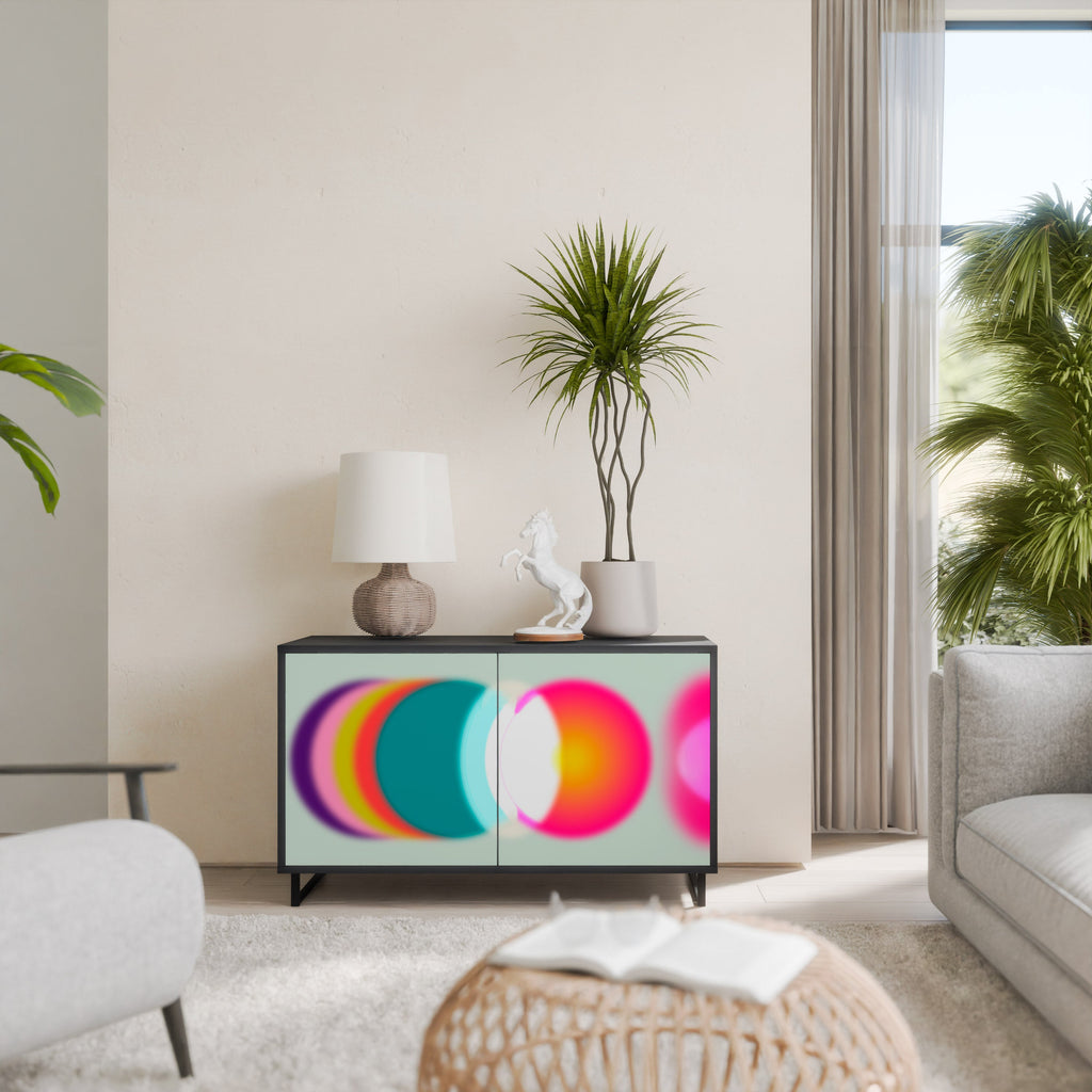 Buffet 2 portes SYMPHONY OF COLORS en finition noire