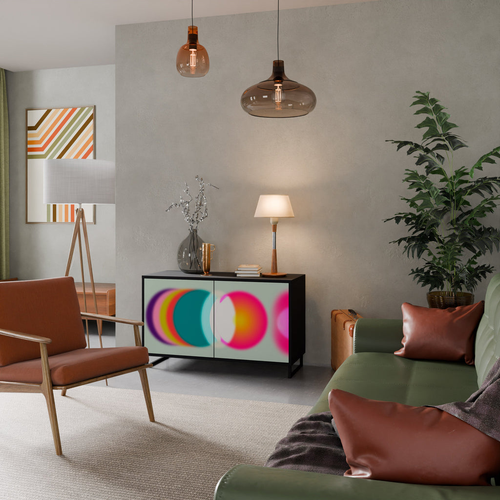 Buffet 2 portes SYMPHONY OF COLORS en finition noire