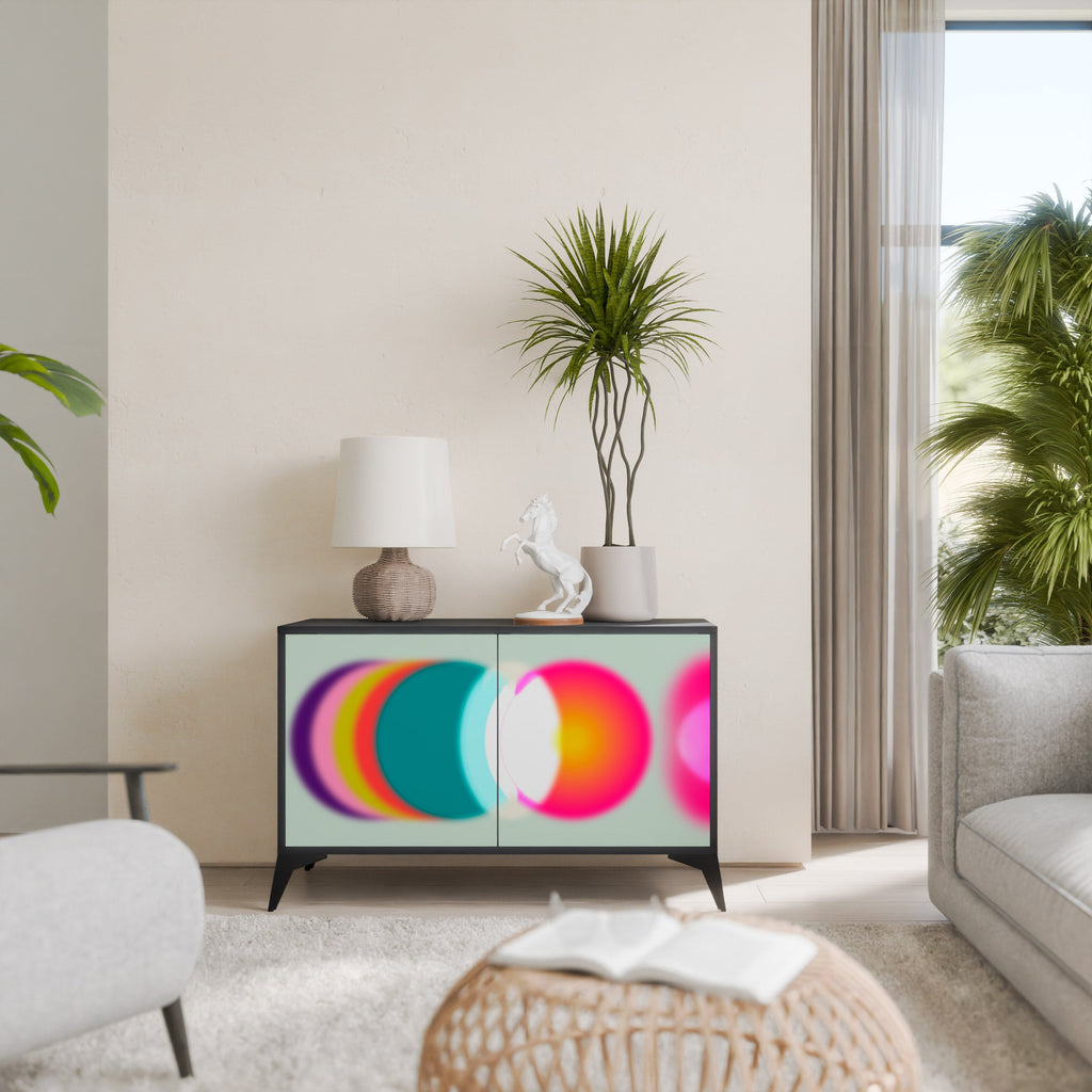 Buffet 2 portes SYMPHONY OF COLORS en finition noire