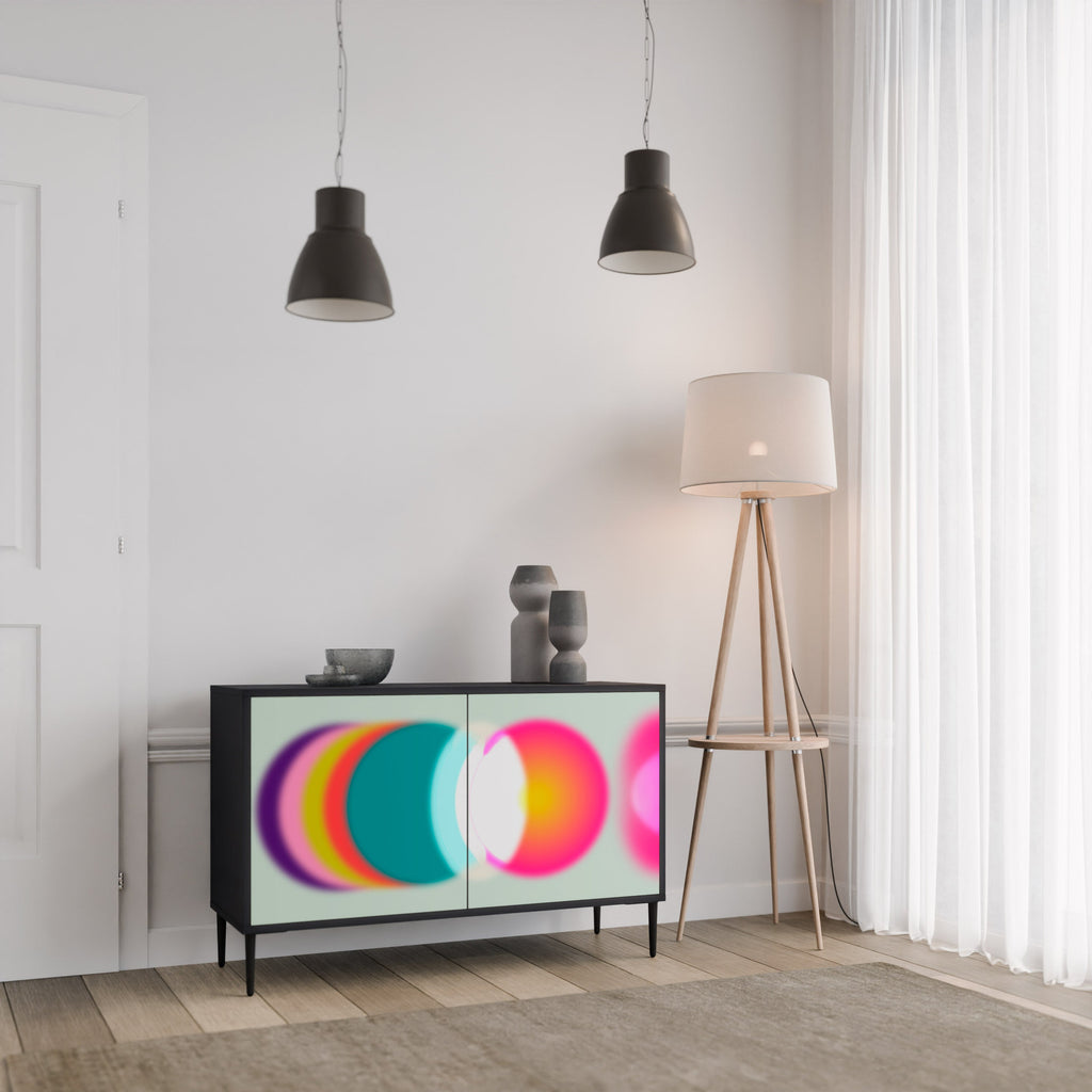 Buffet 2 portes SYMPHONY OF COLORS en finition noire