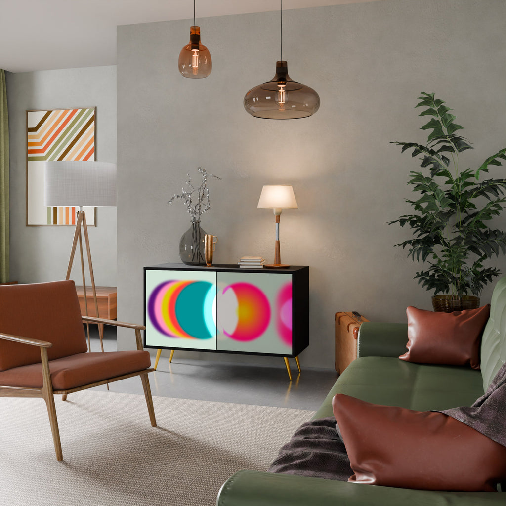 Buffet 2 portes SYMPHONY OF COLORS en finition noire