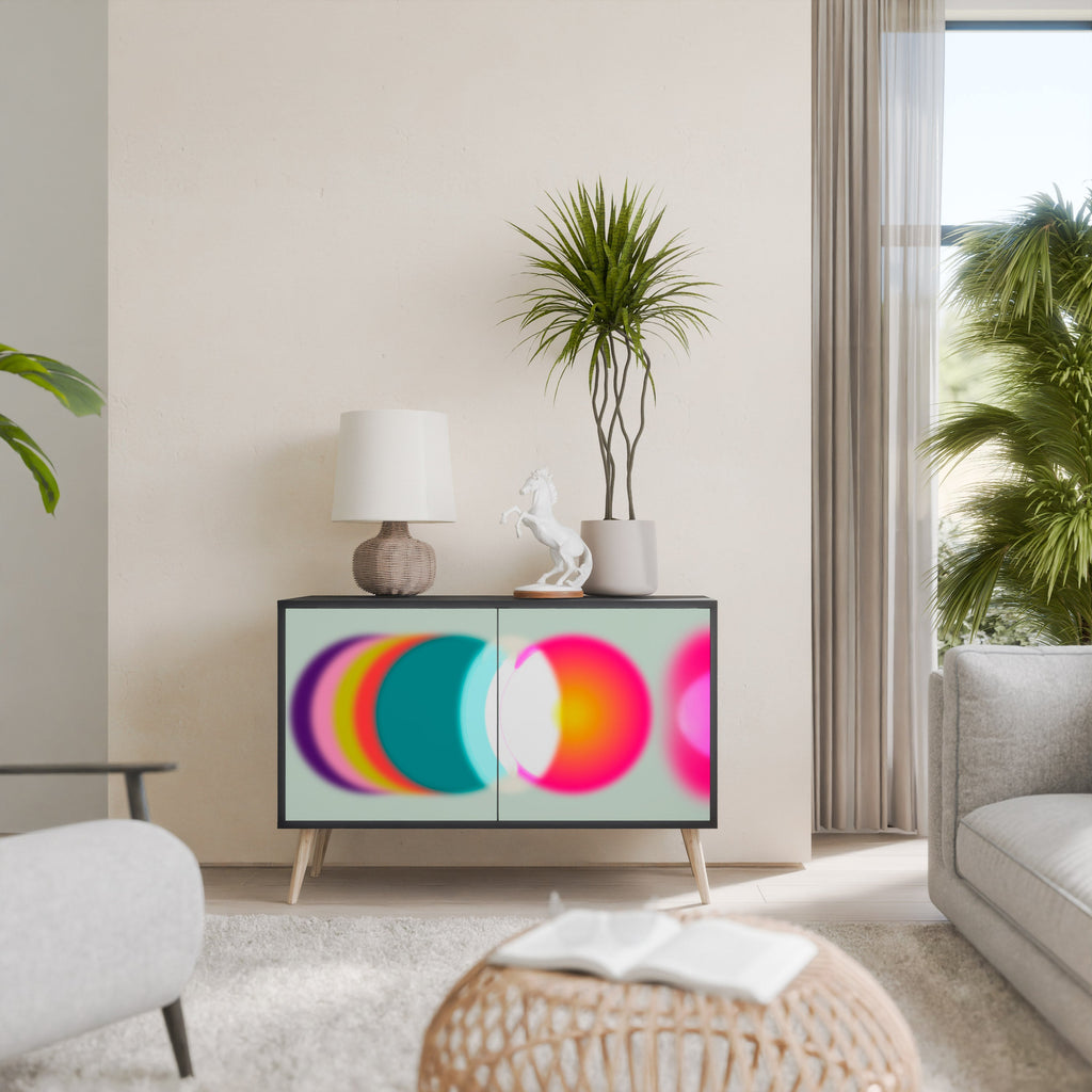 Buffet 2 portes SYMPHONY OF COLORS en finition noire