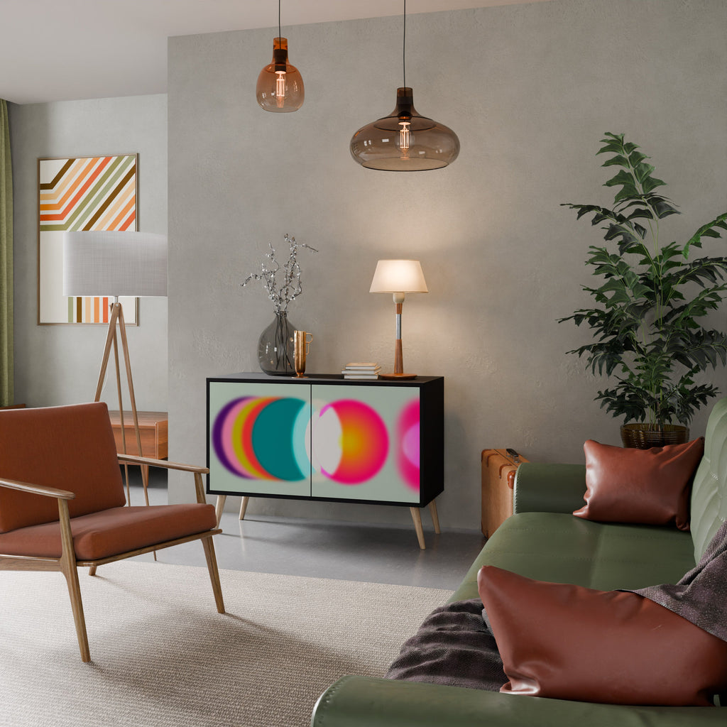 Buffet 2 portes SYMPHONY OF COLORS en finition noire