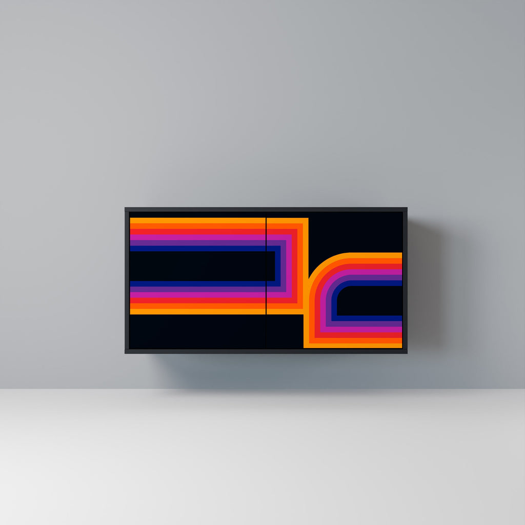 BLINDED BY THE LIGHTS 2-Door Sideboard in Black Finish