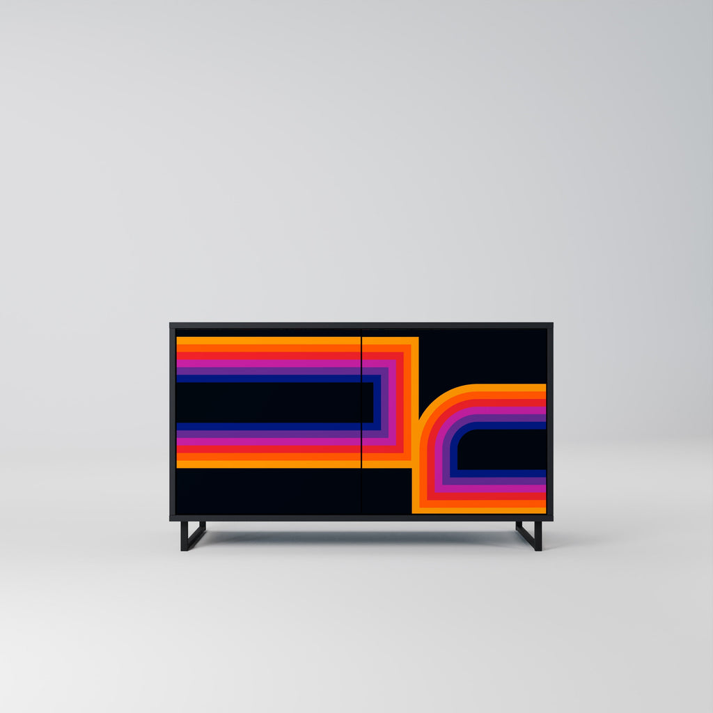 BLINDED BY THE LIGHTS 2-Door Sideboard in Black Finish