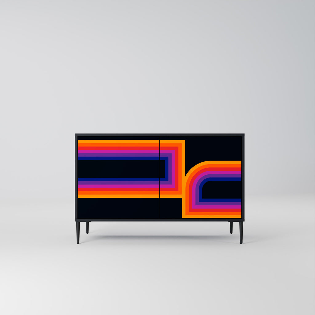 BLINDED BY THE LIGHTS 2-Door Sideboard in Black Finish