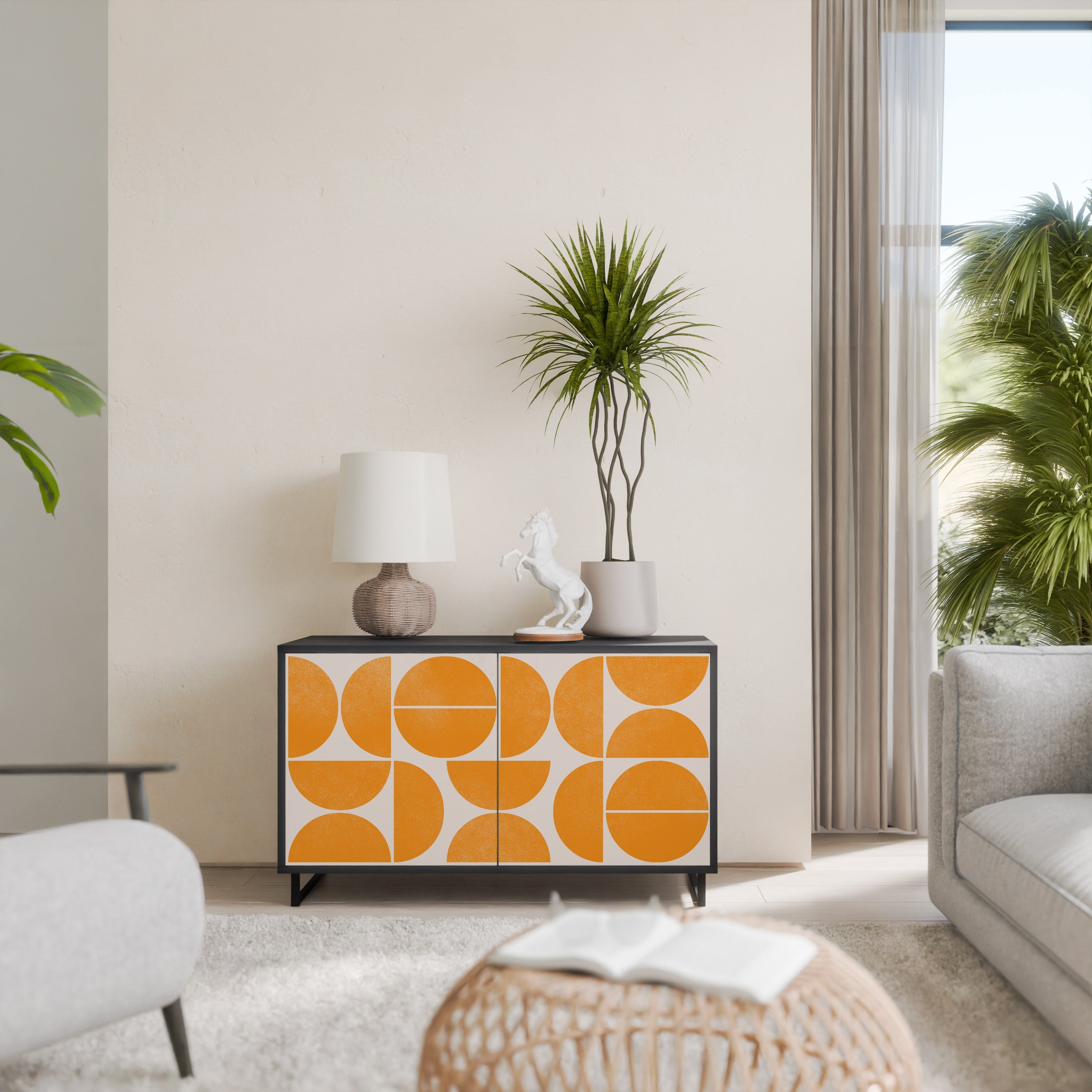 Buffet 2 portes RECURRING DREAMS en finition noire