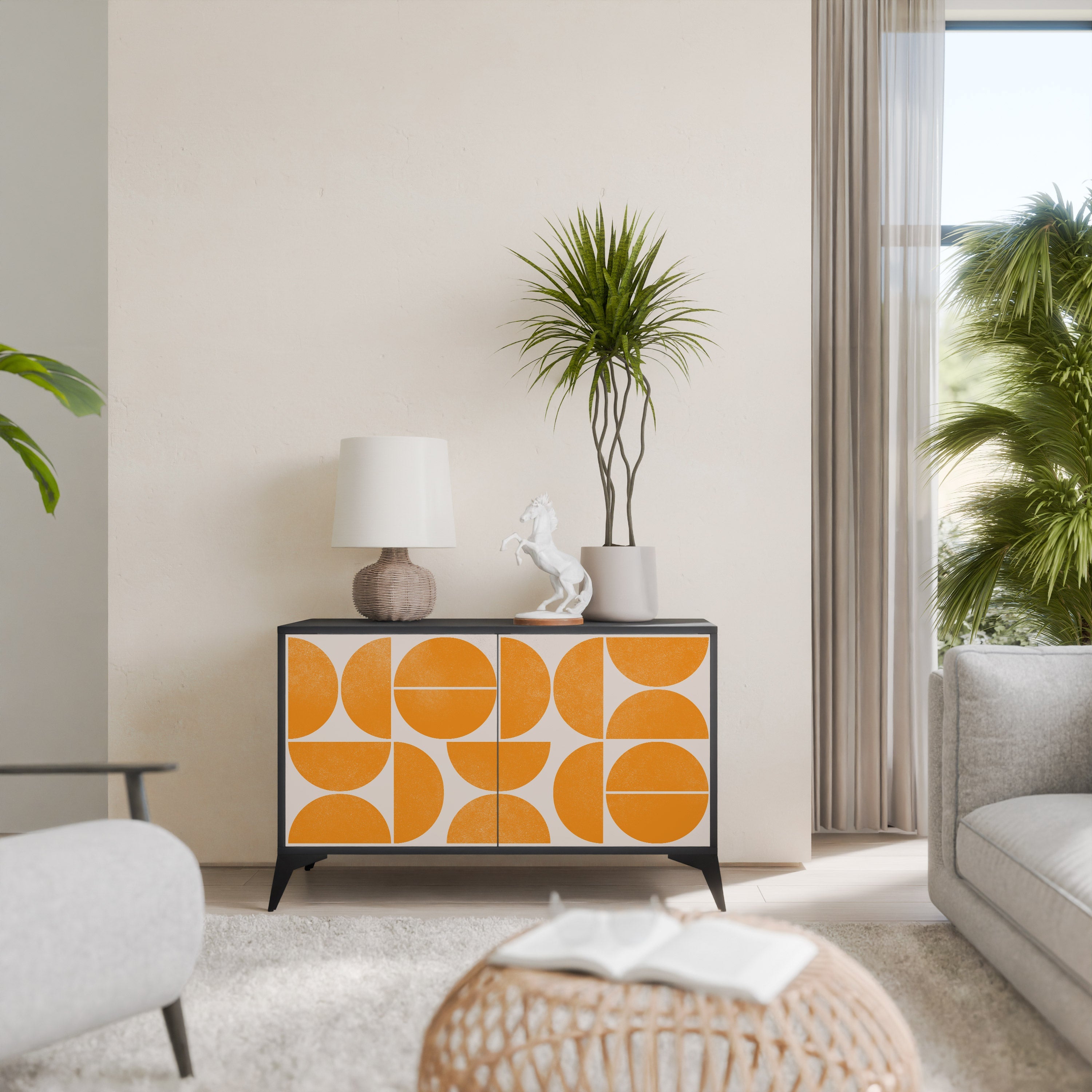 Buffet 2 portes RECURRING DREAMS en finition noire