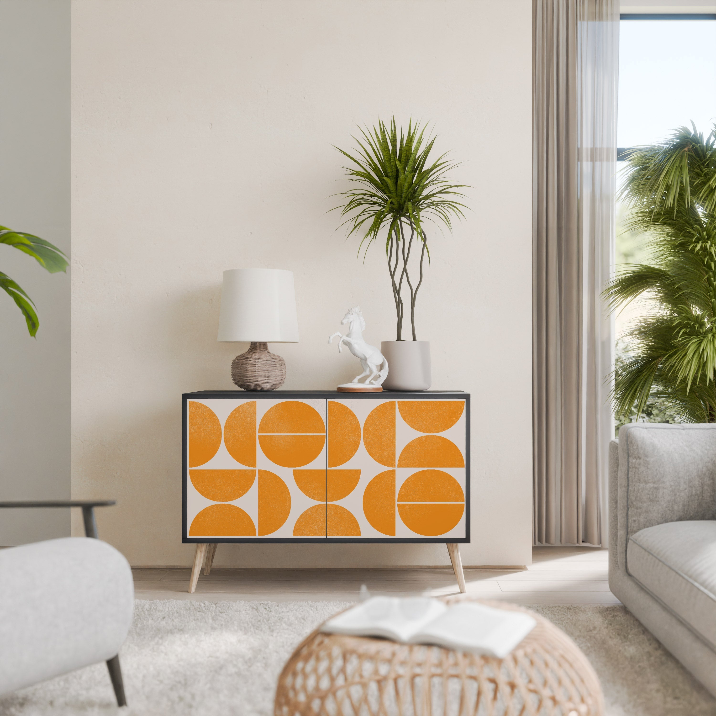 Buffet 2 portes RECURRING DREAMS en finition noire