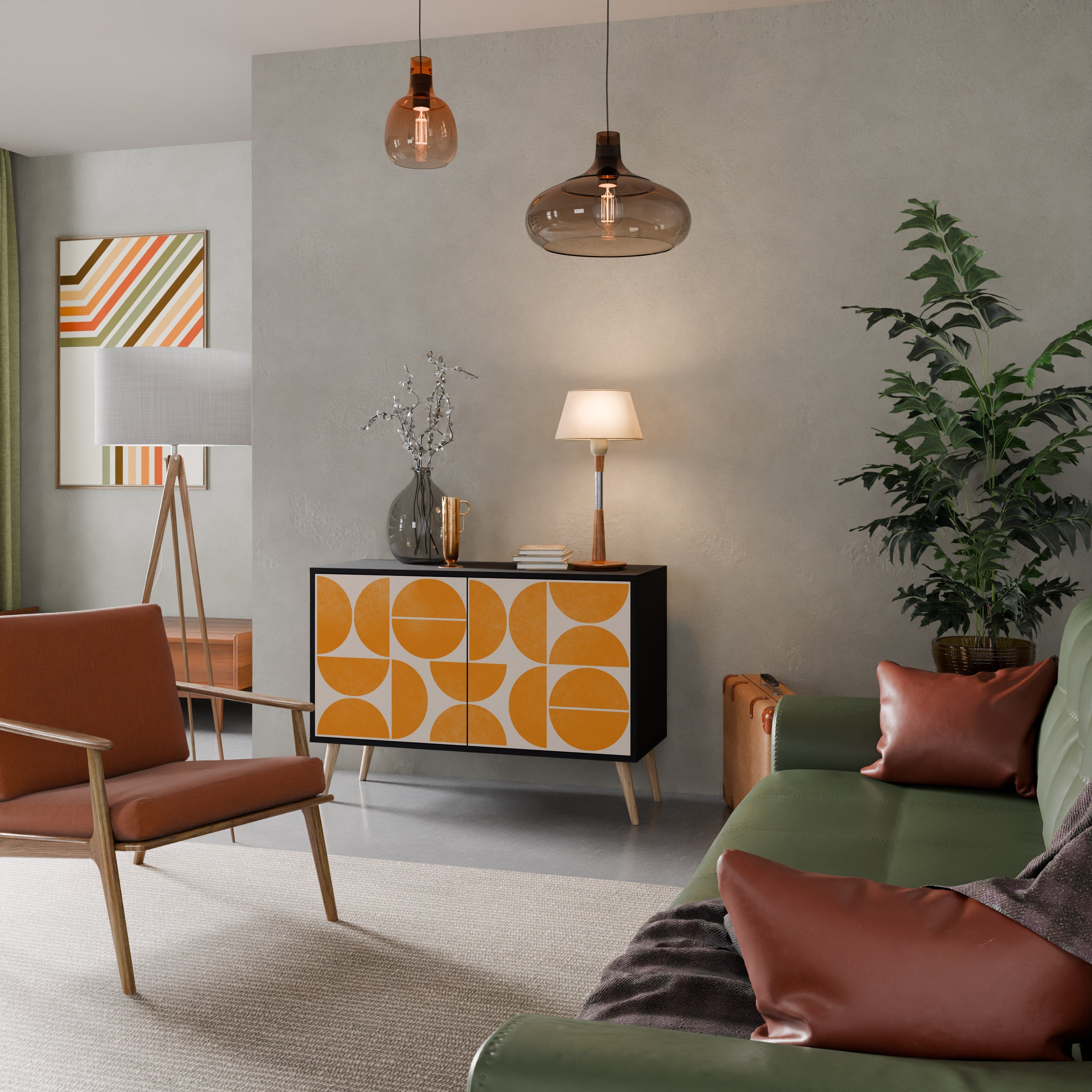 Buffet 2 portes RECURRING DREAMS en finition noire