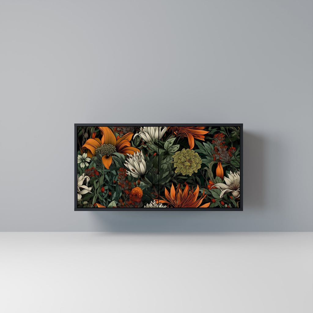 Buffet 2 portes MIDNIGHT SPROUT en finition noire