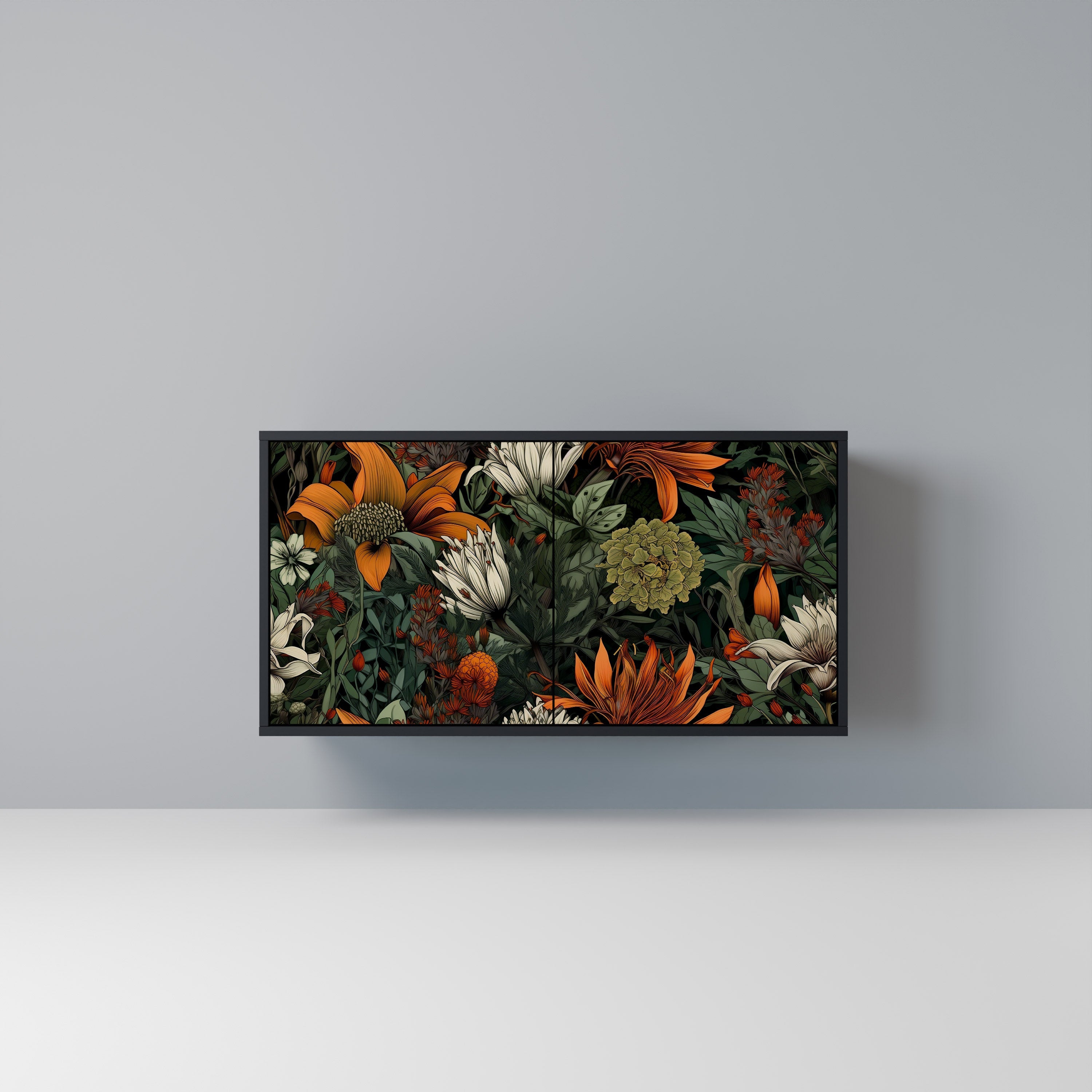 Buffet 2 portes MIDNIGHT SPROUT en finition noire