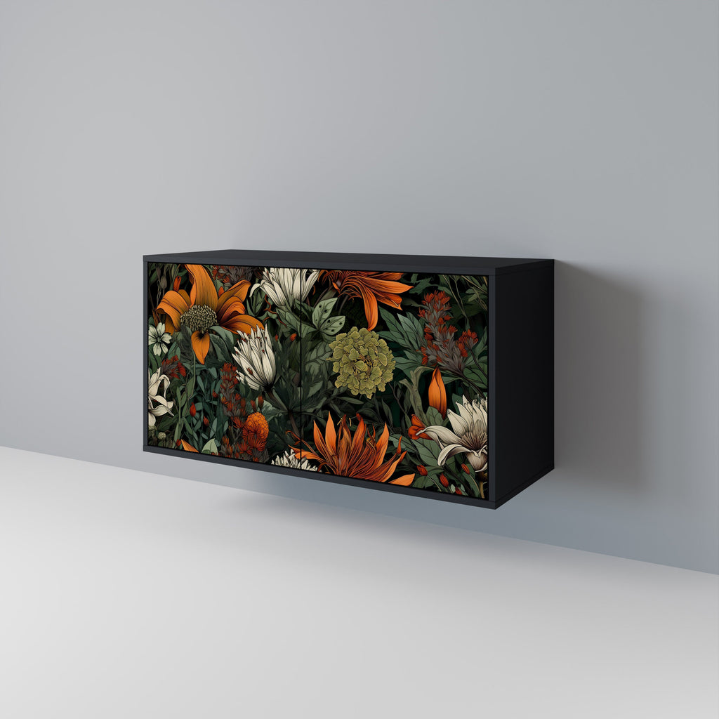 Buffet 2 portes MIDNIGHT SPROUT en finition noire