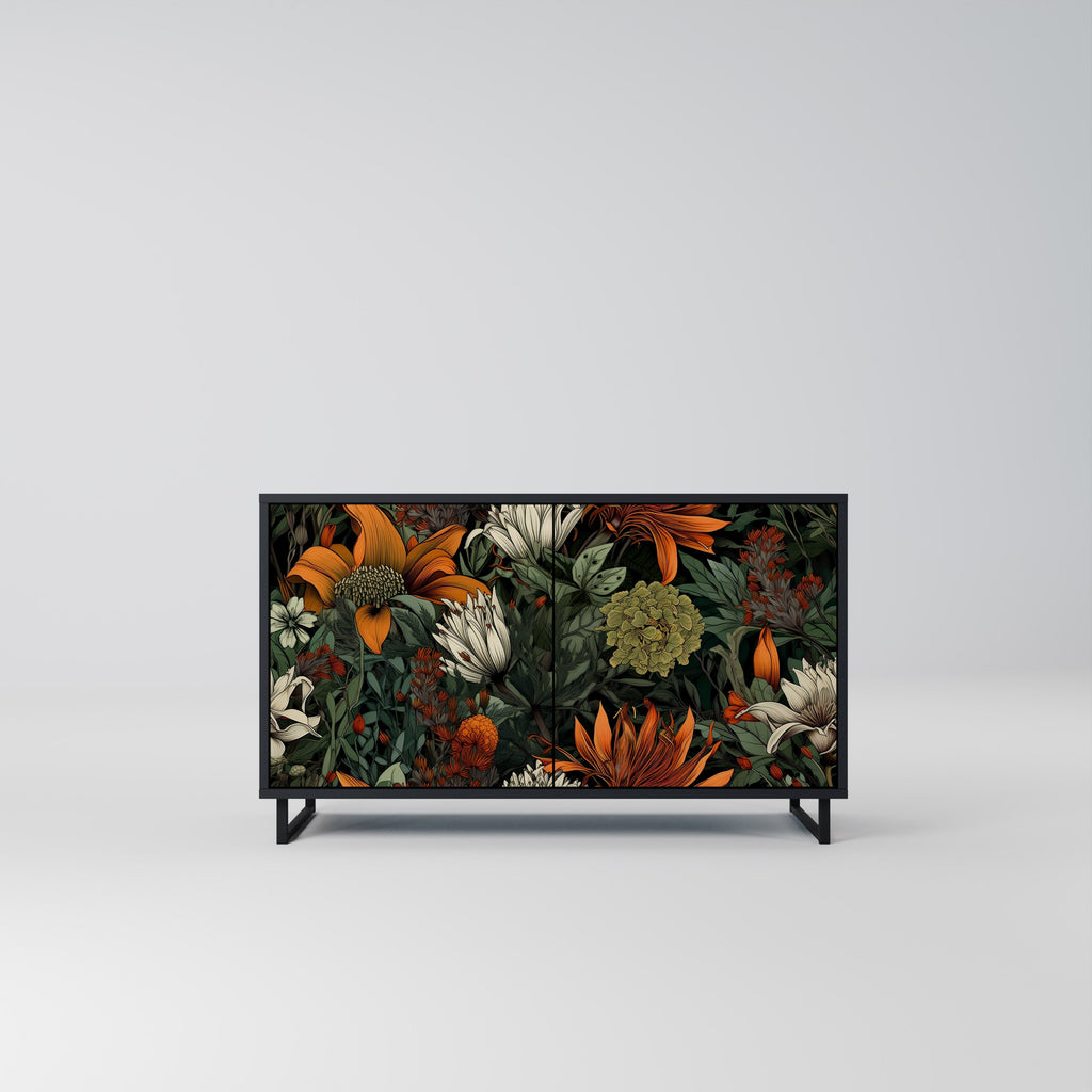 Buffet 2 portes MIDNIGHT SPROUT en finition noire