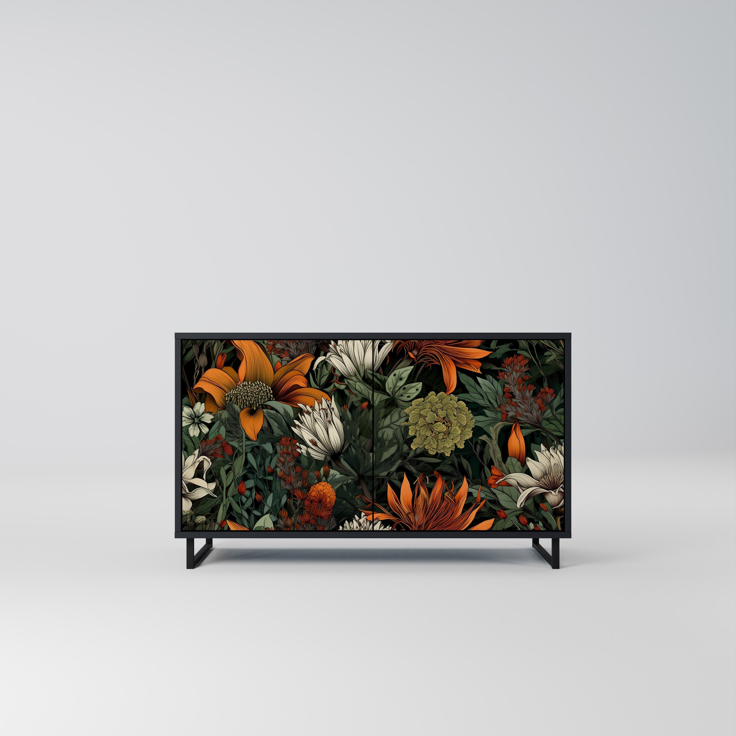 Buffet 2 portes MIDNIGHT SPROUT en finition noire