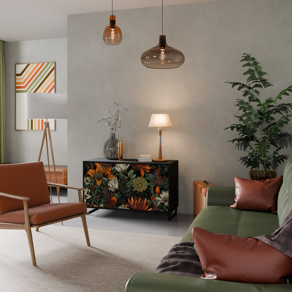 Buffet 2 portes MIDNIGHT SPROUT en finition noire