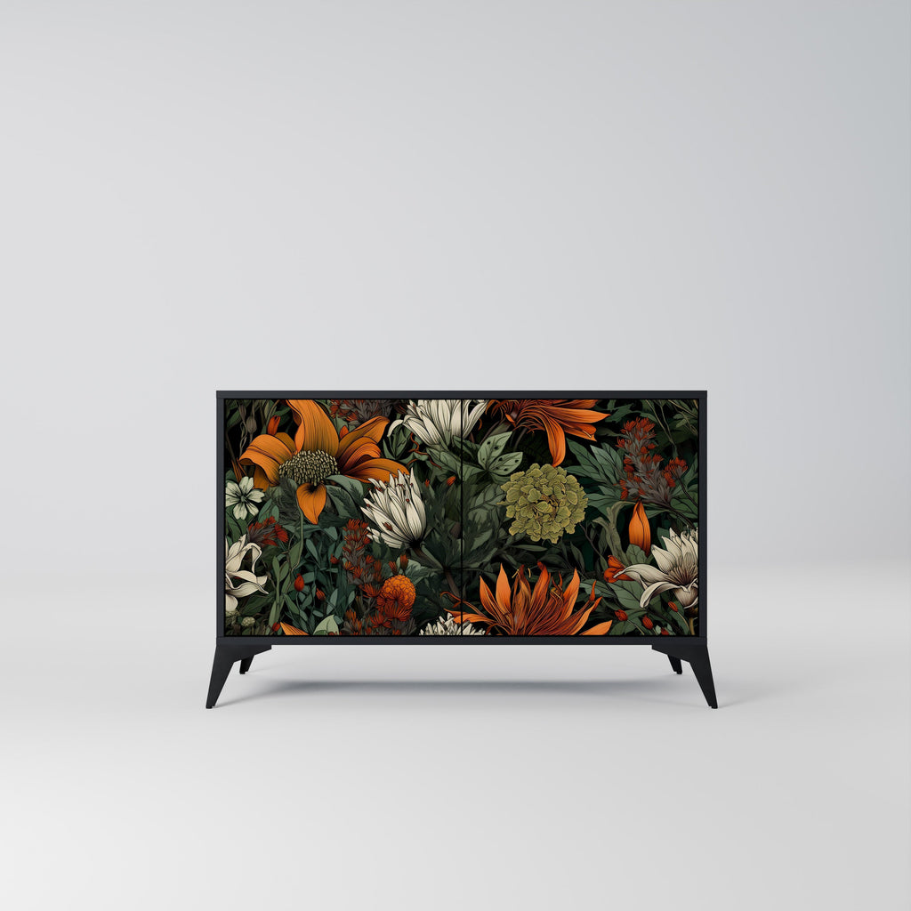 Buffet 2 portes MIDNIGHT SPROUT en finition noire