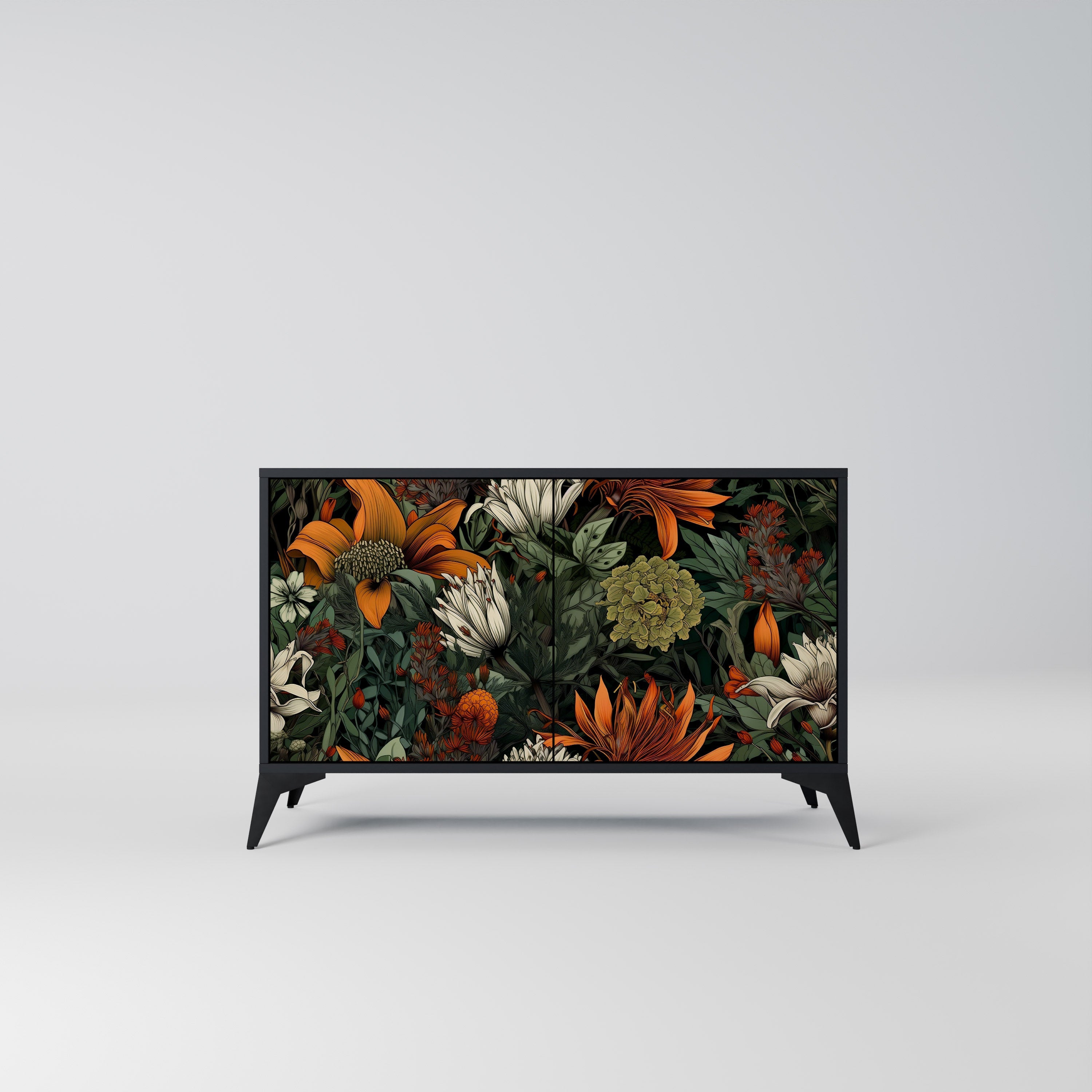 Buffet 2 portes MIDNIGHT SPROUT en finition noire