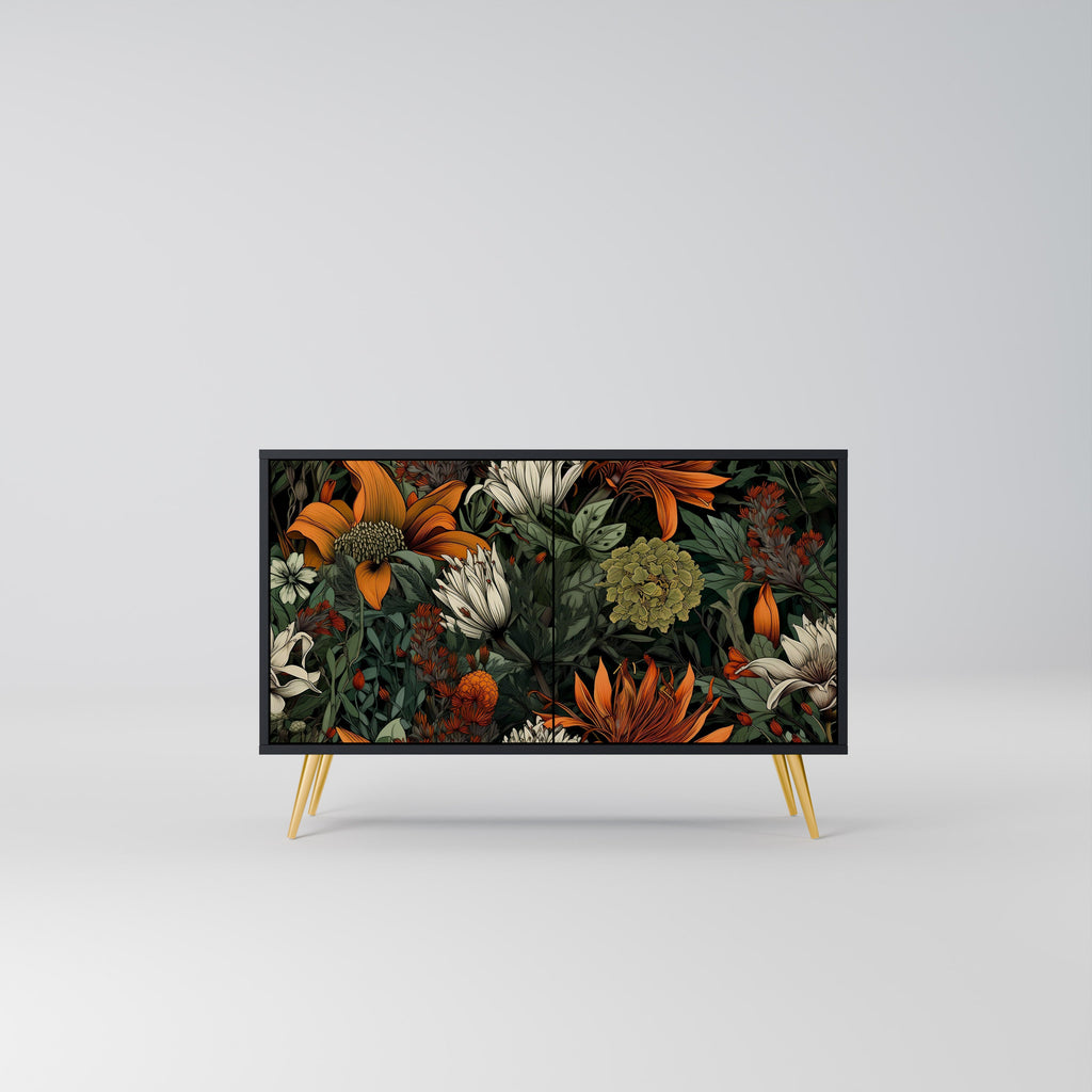 Buffet 2 portes MIDNIGHT SPROUT en finition noire