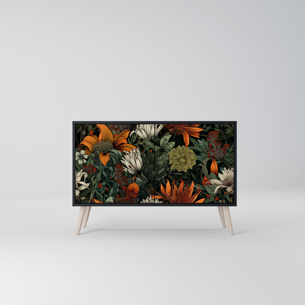 Buffet 2 portes MIDNIGHT SPROUT en finition noire