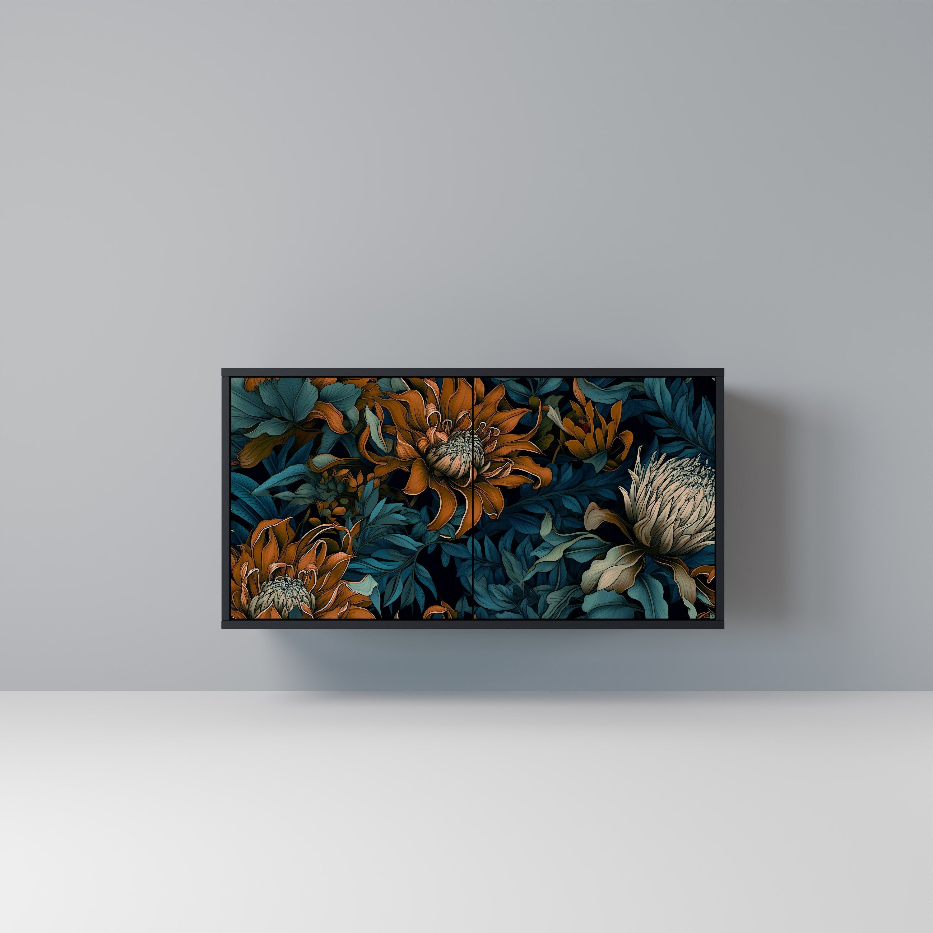 Buffet 2 portes MORNING BLOOM finition noire