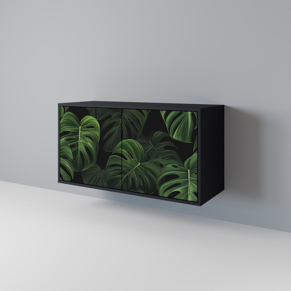 Buffet 2 portes INFINITE MONSTERA finition noire