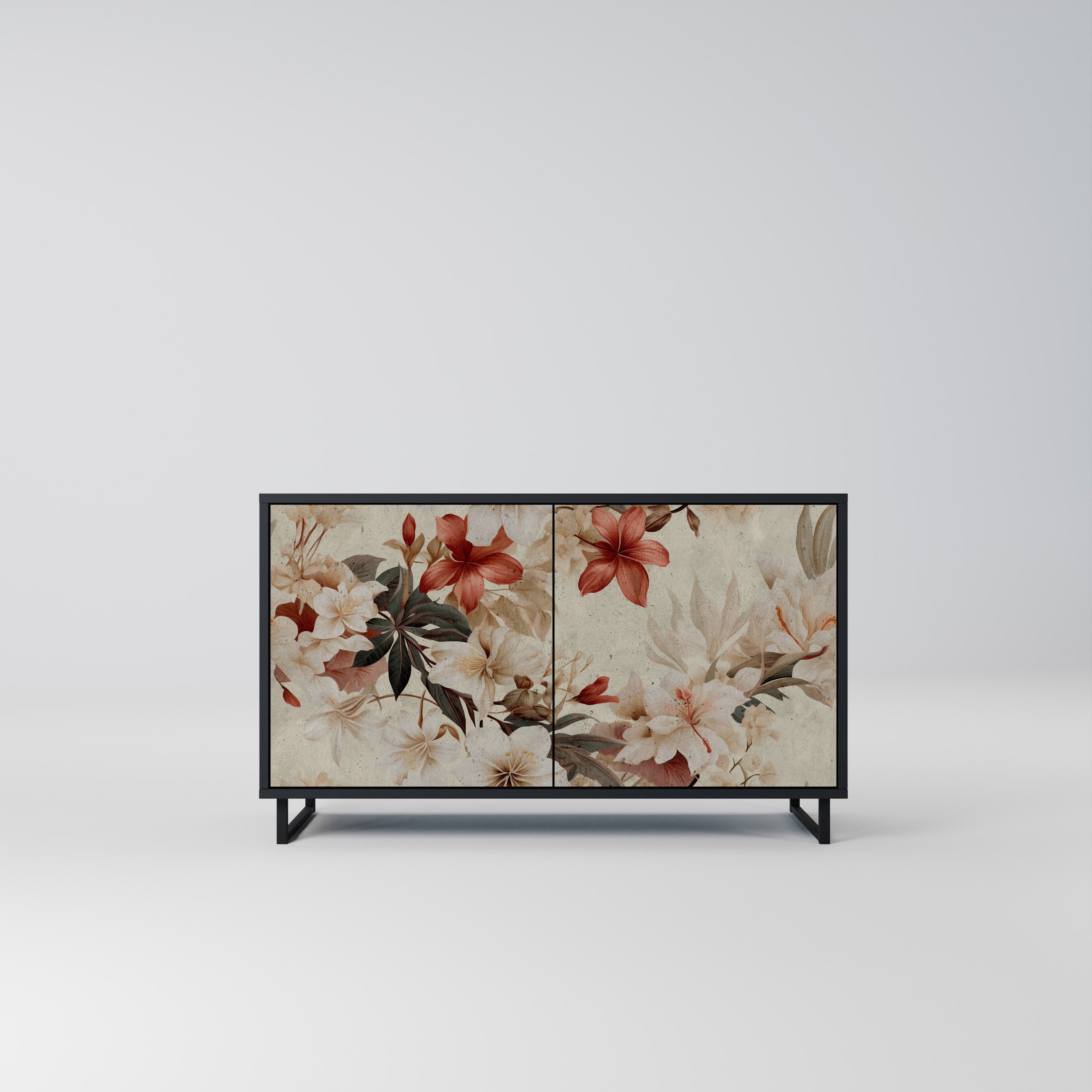 Buffet 2 portes PETAL HARMONY finition noire