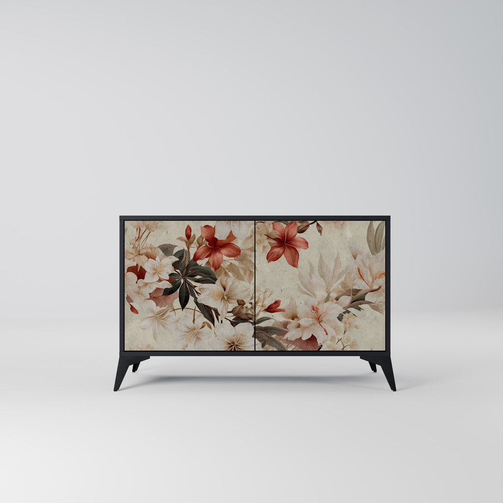 Buffet 2 portes PETAL HARMONY finition noire