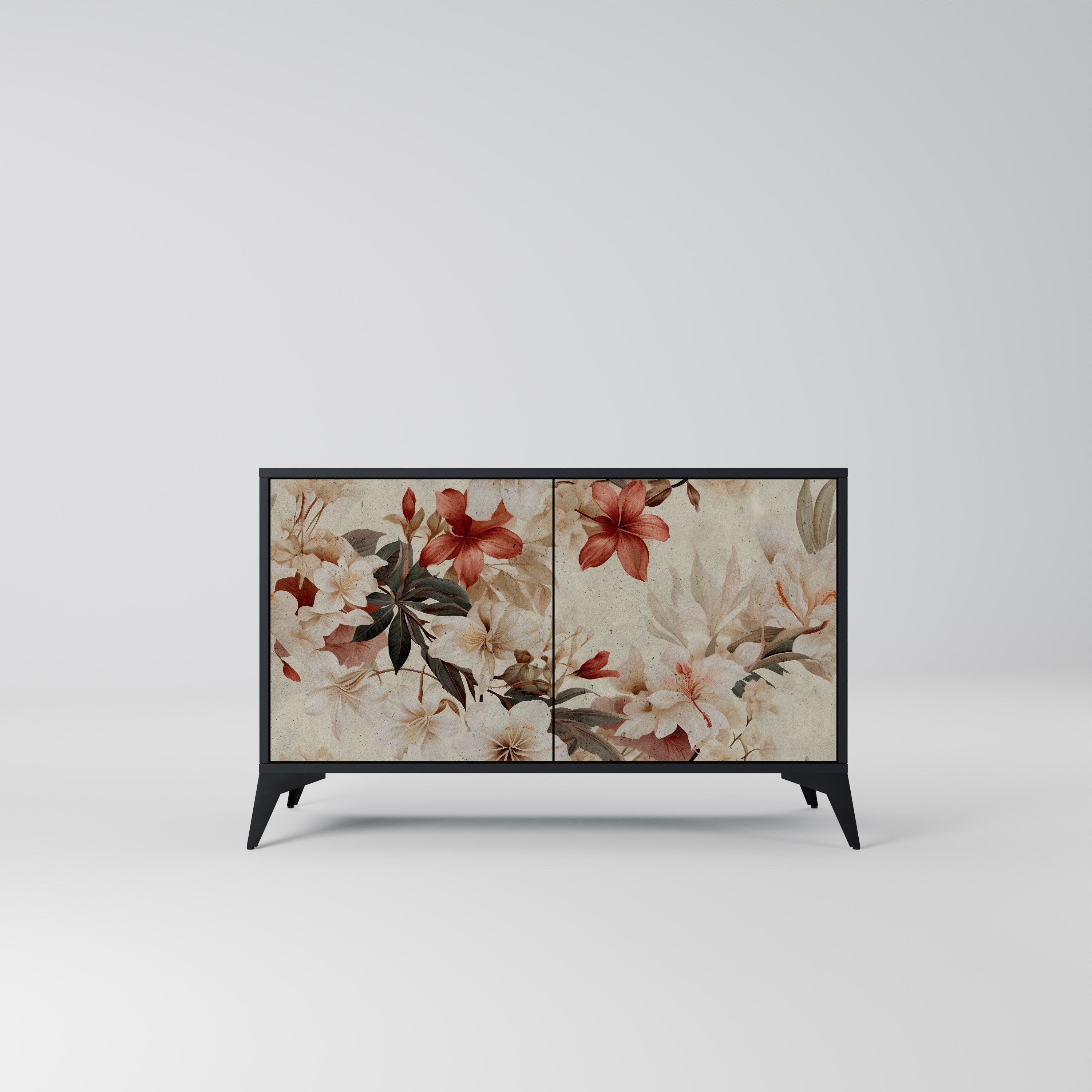 Buffet 2 portes PETAL HARMONY finition noire