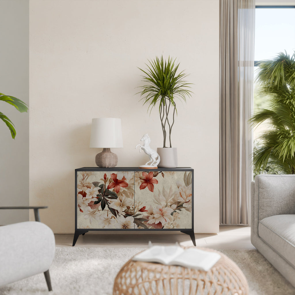 Buffet 2 portes PETAL HARMONY finition noire