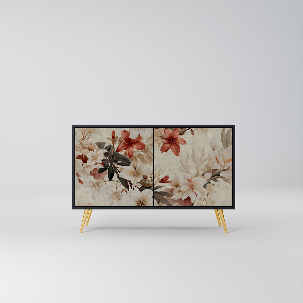 Buffet 2 portes PETAL HARMONY finition noire