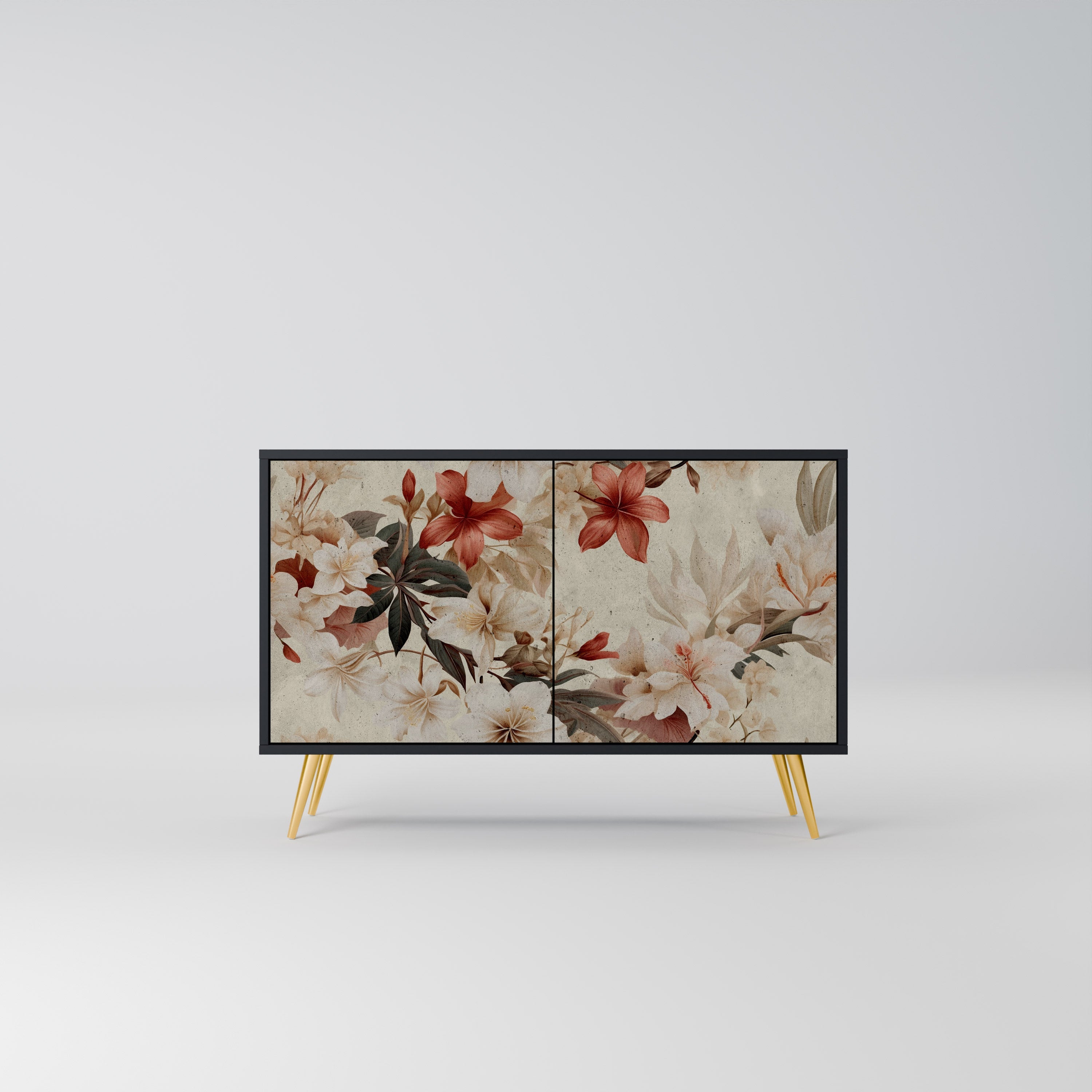 Buffet 2 portes PETAL HARMONY finition noire