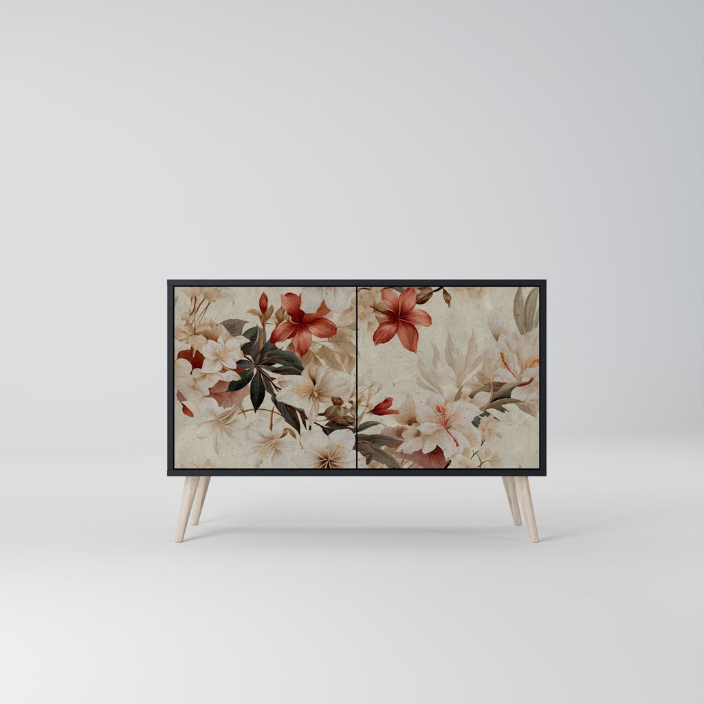 Buffet 2 portes PETAL HARMONY finition noire