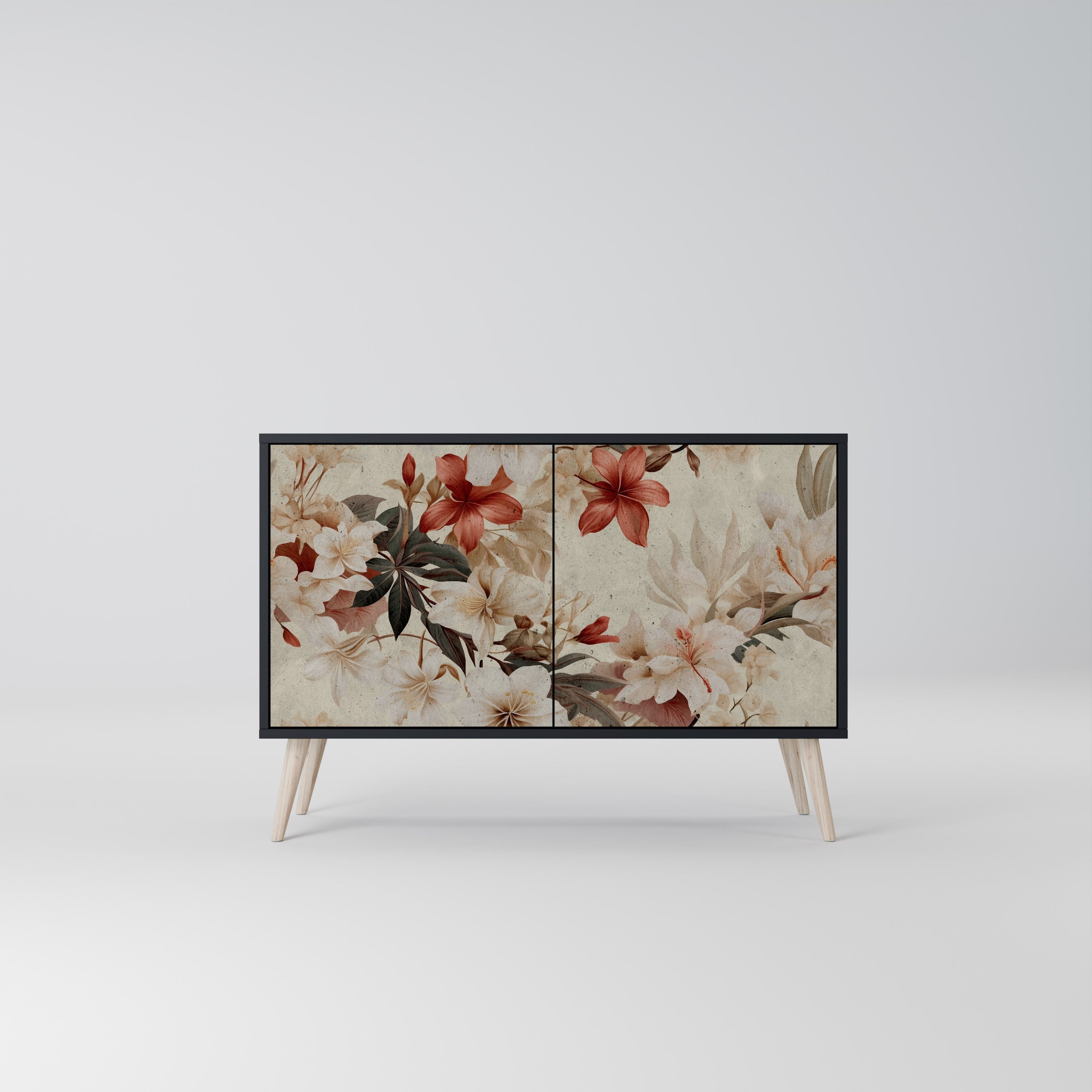 Buffet 2 portes PETAL HARMONY finition noire