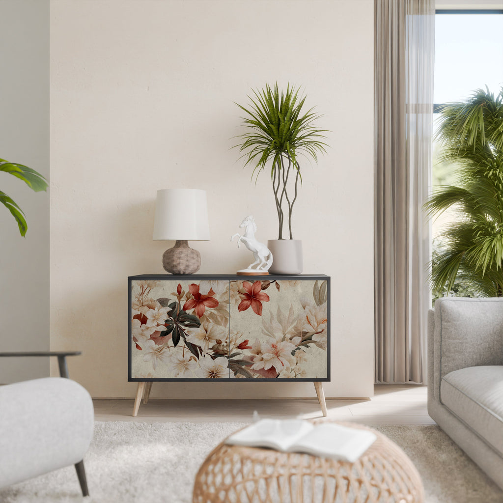 Buffet 2 portes PETAL HARMONY finition noire