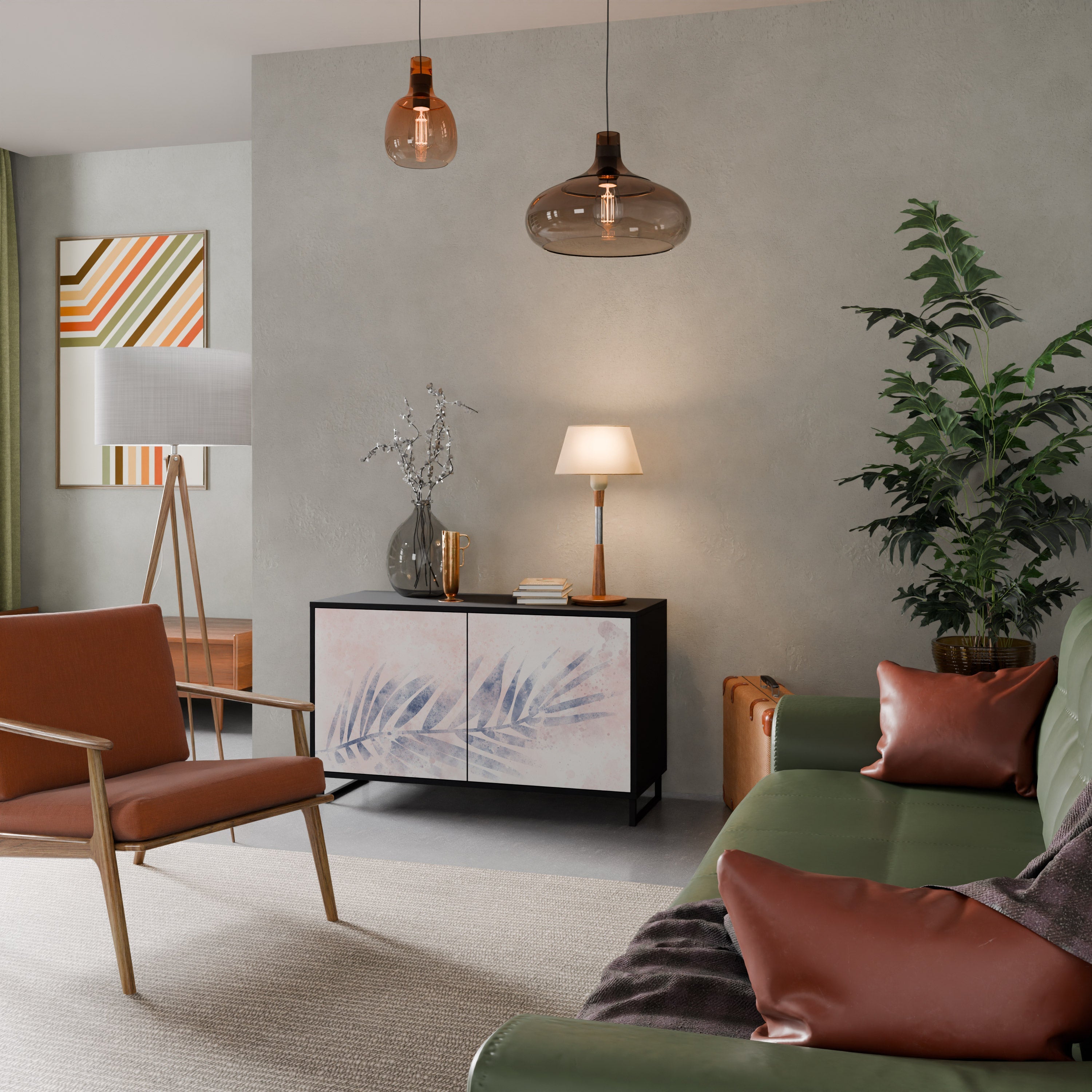 Buffet 2 portes TIMELESS FLOAT en finition noire