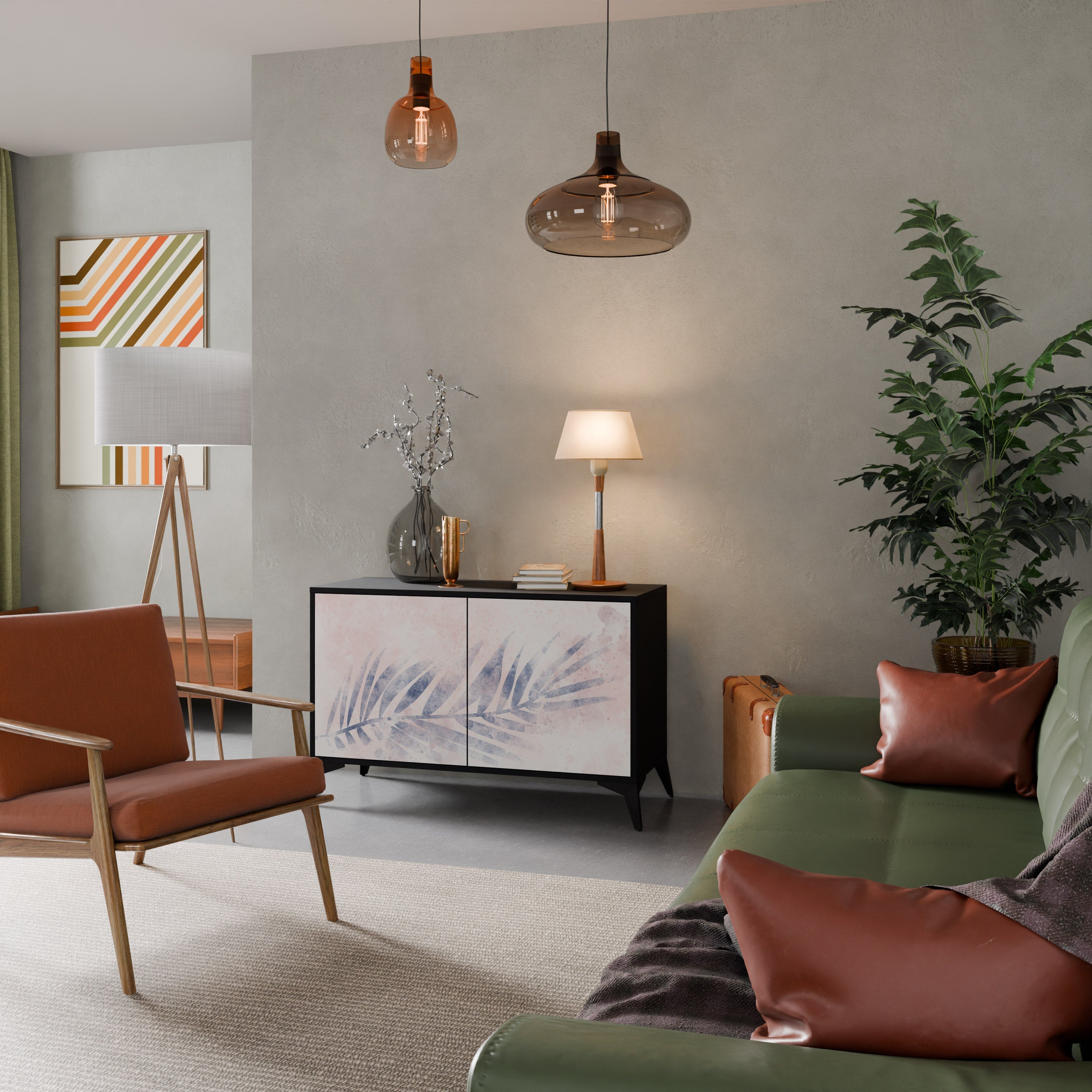 Buffet 2 portes TIMELESS FLOAT en finition noire