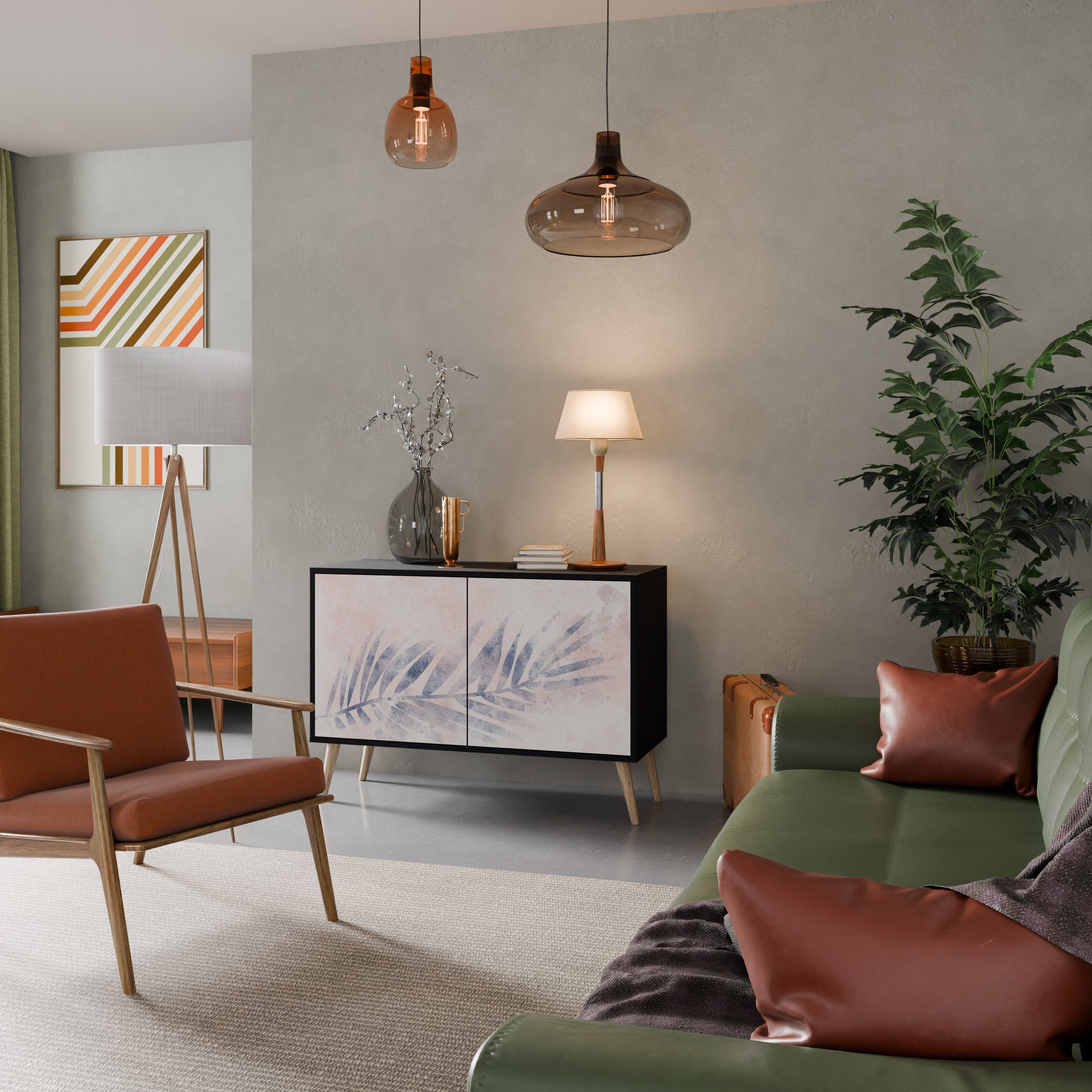 Buffet 2 portes TIMELESS FLOAT en finition noire