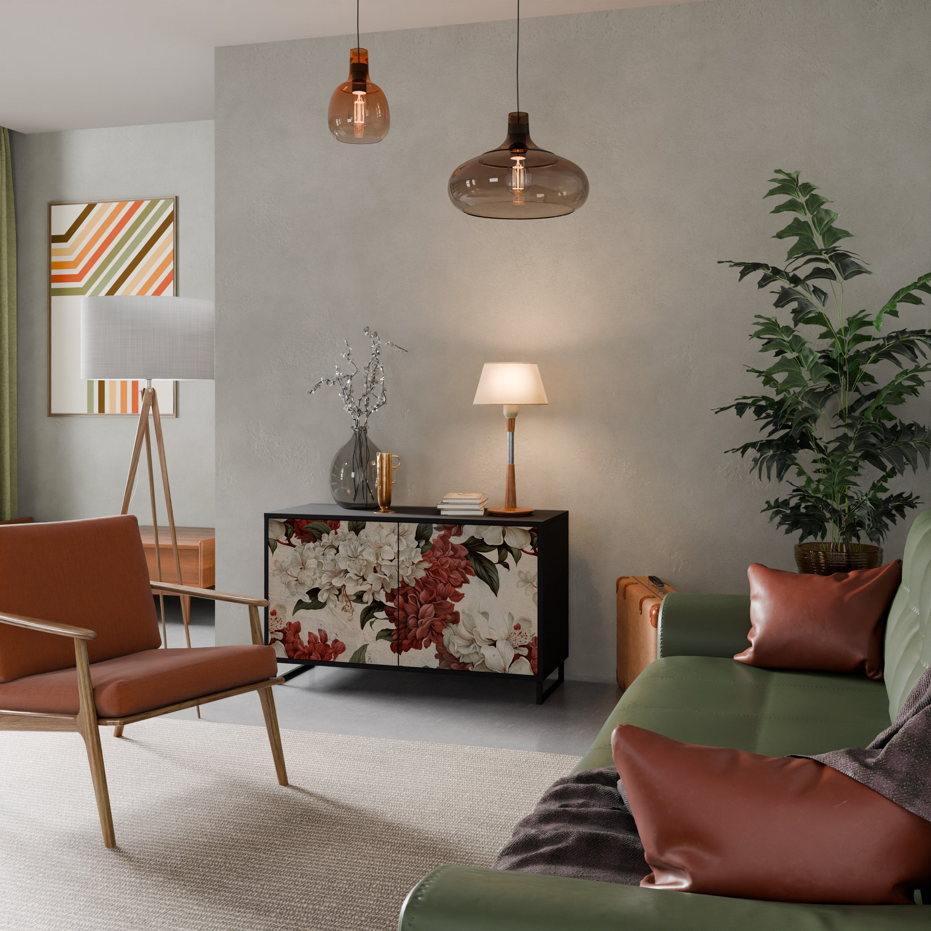 Buffet 2 portes EPHEMERAL DAYS en finition noire