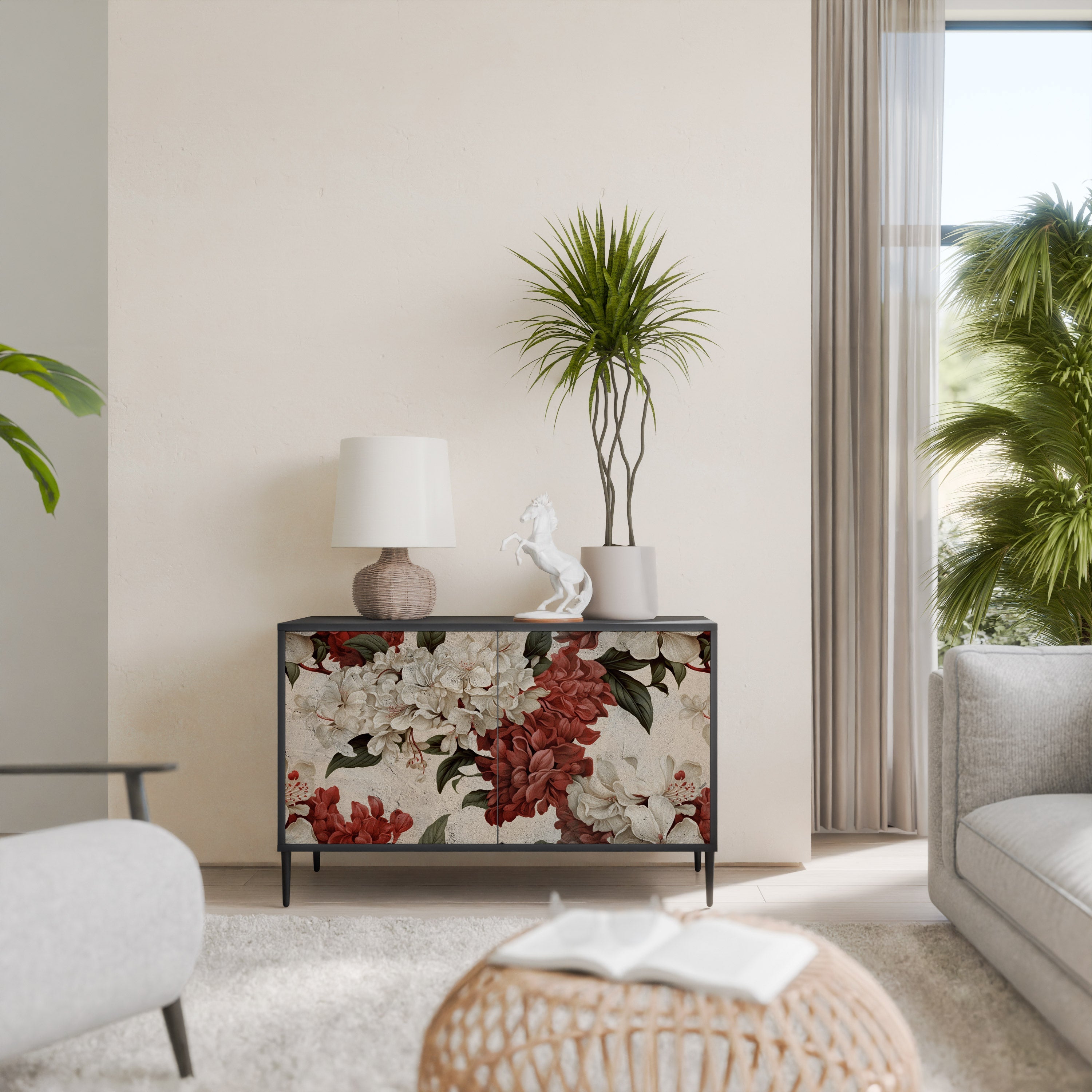 Buffet 2 portes EPHEMERAL DAYS en finition noire