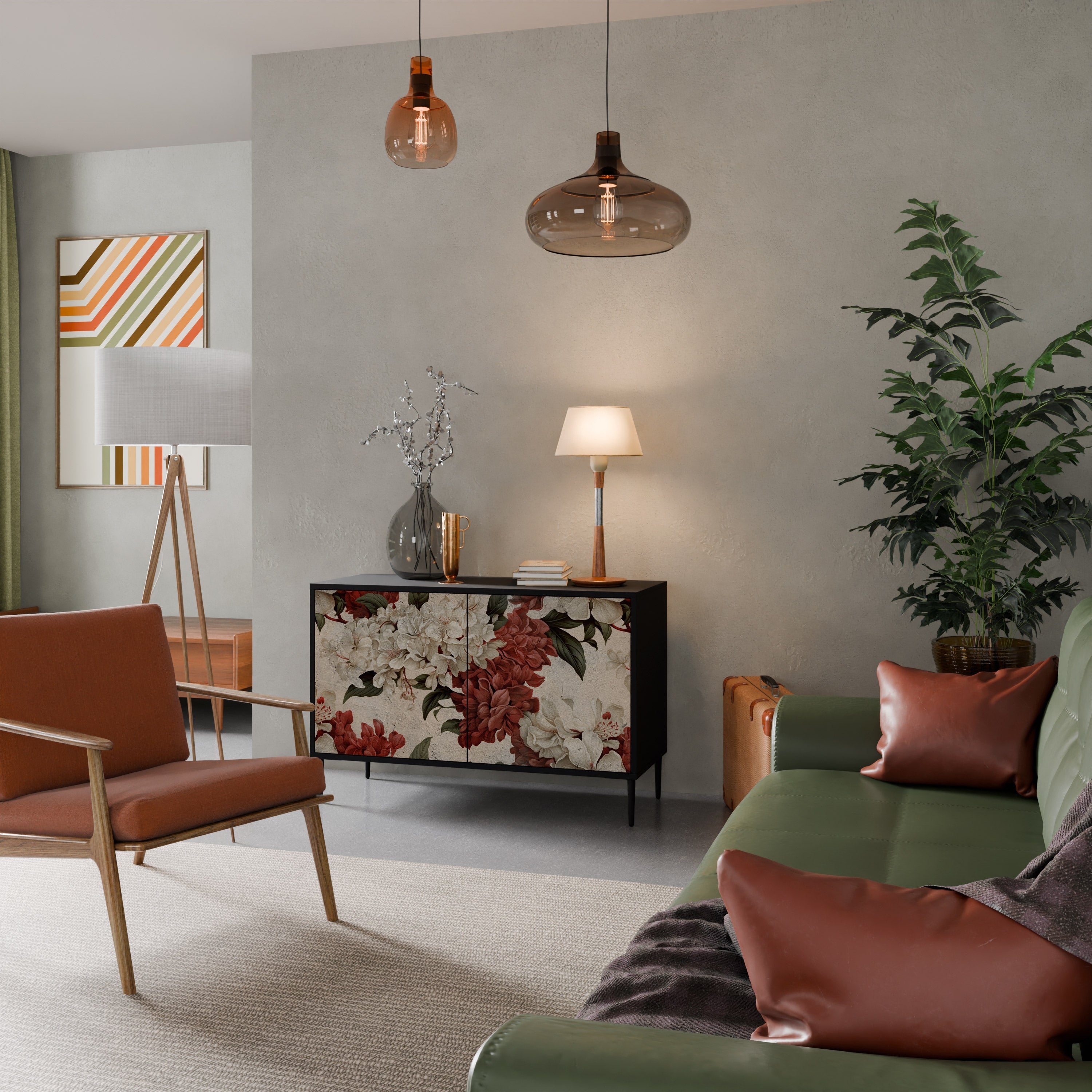 Buffet 2 portes EPHEMERAL DAYS en finition noire