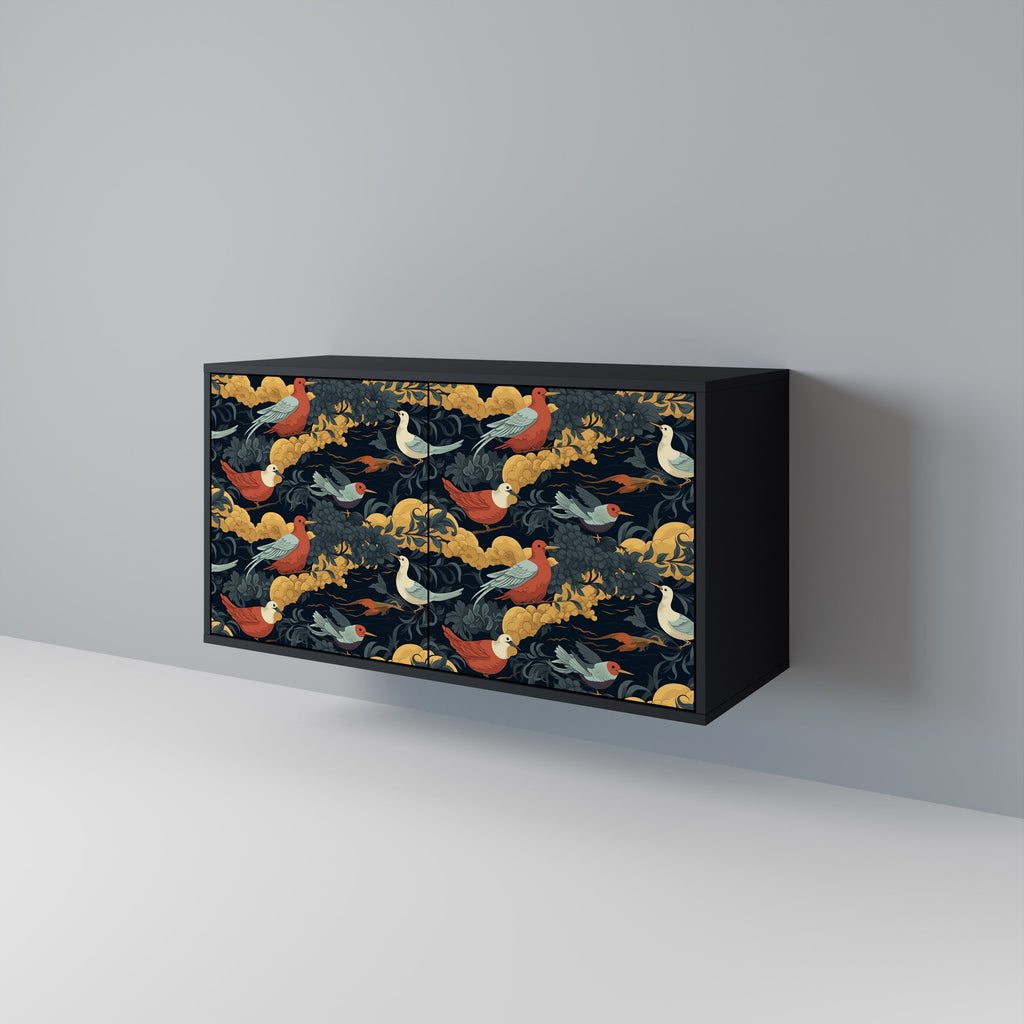 Buffet 2 portes FOWLY DAZE en finition noire