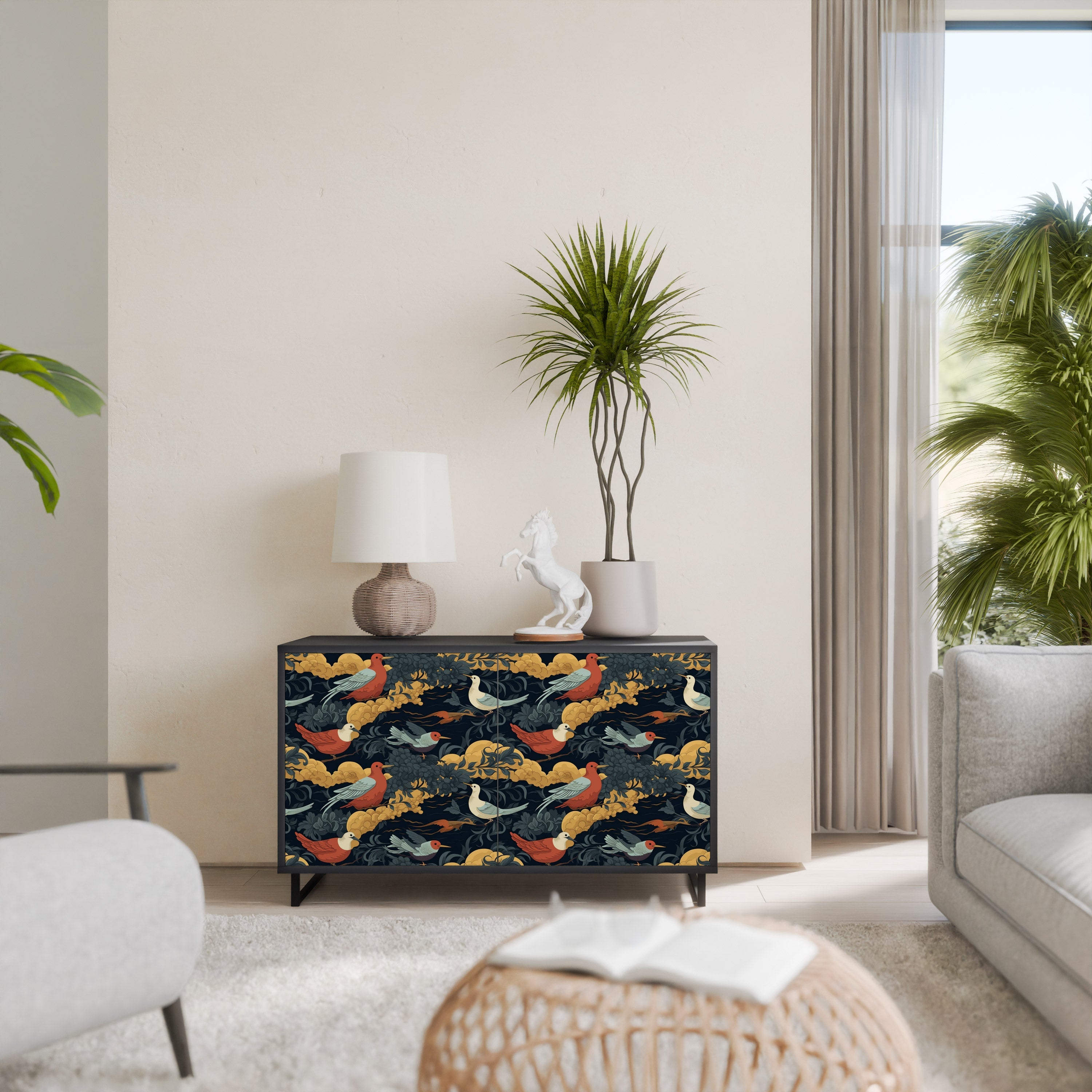 Buffet 2 portes FOWLY DAZE en finition noire