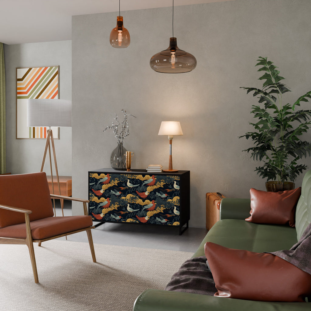 Buffet 2 portes FOWLY DAZE en finition noire