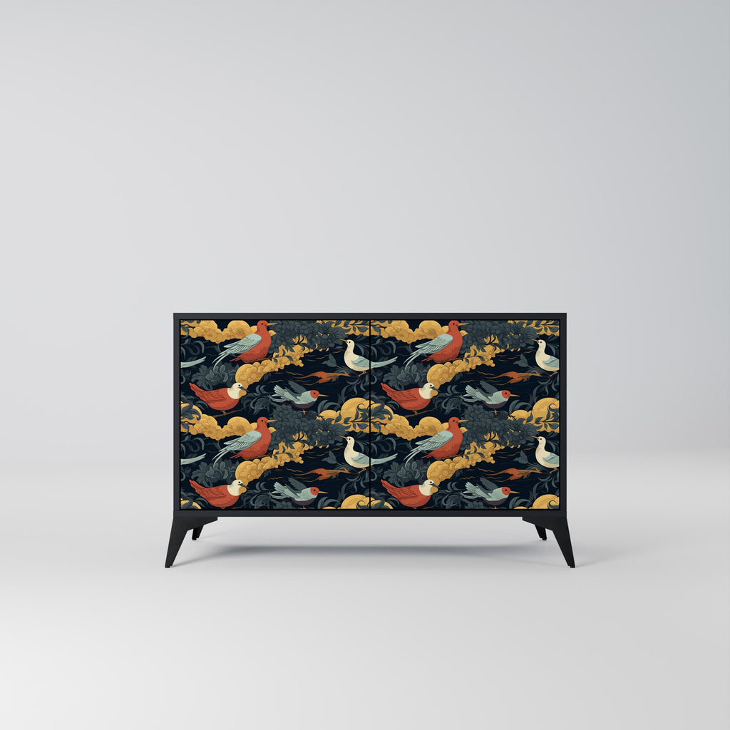 Buffet 2 portes FOWLY DAZE en finition noire