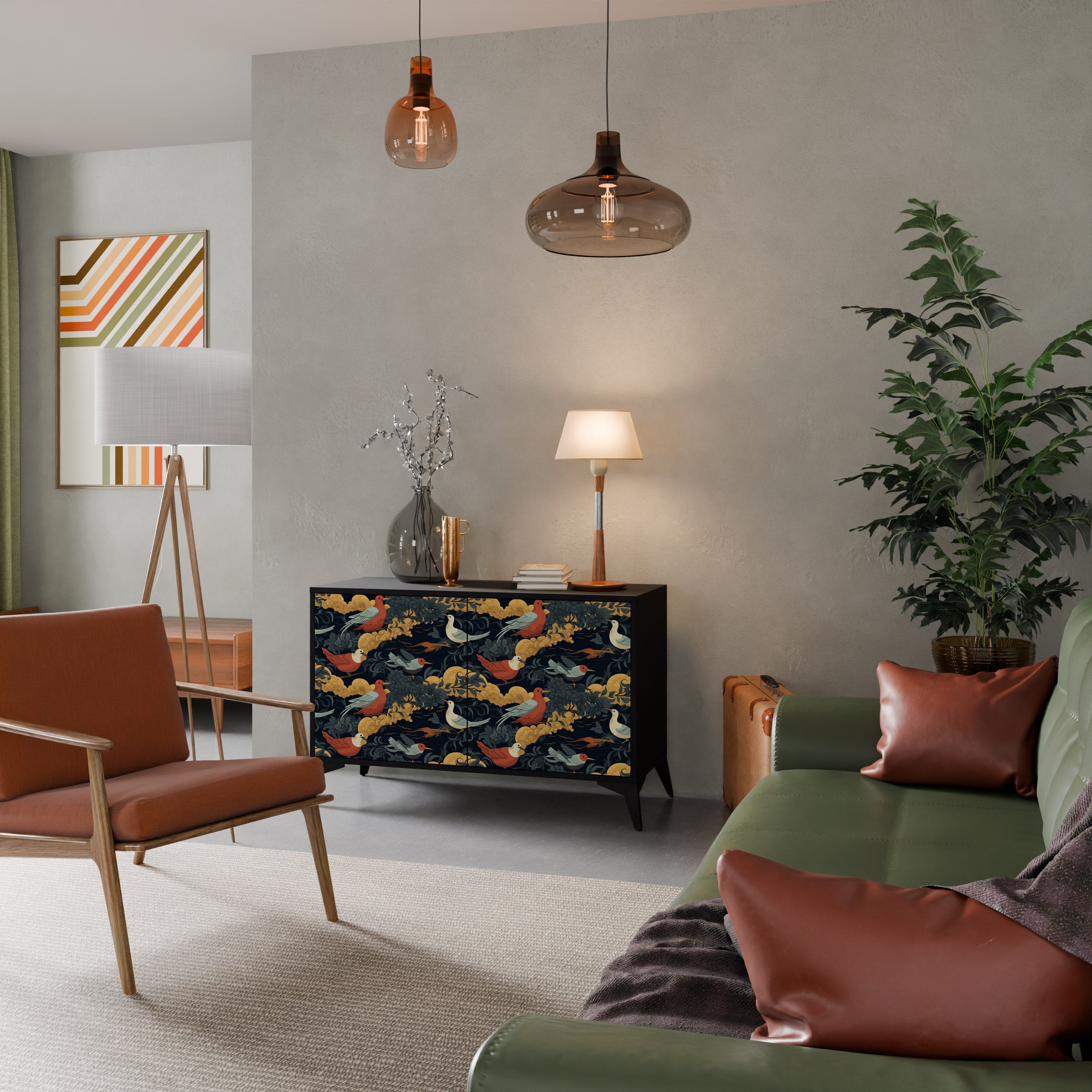 Buffet 2 portes FOWLY DAZE en finition noire