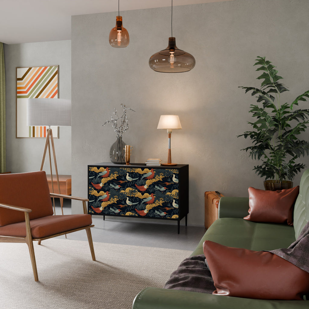 Buffet 2 portes FOWLY DAZE en finition noire