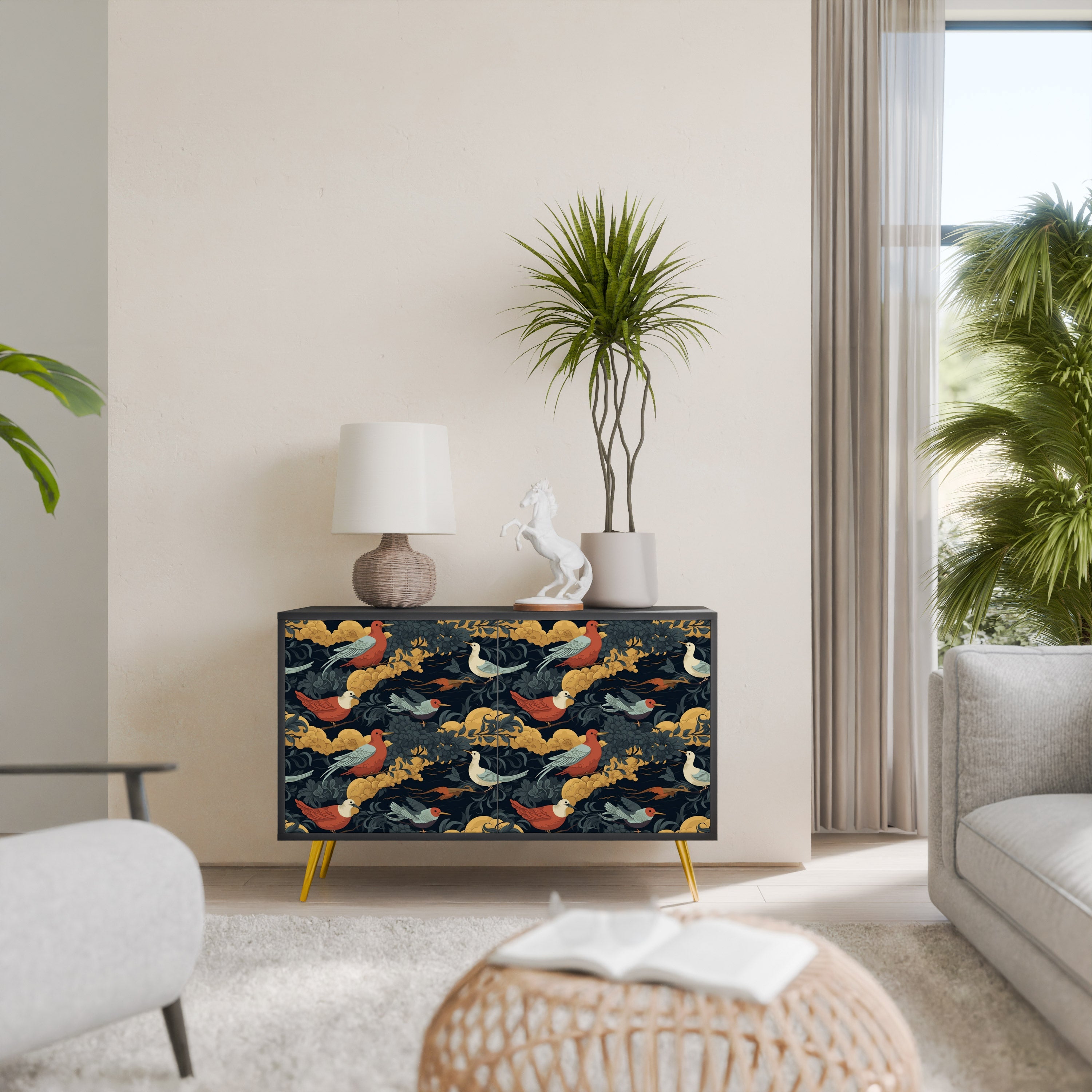 Buffet 2 portes FOWLY DAZE en finition noire