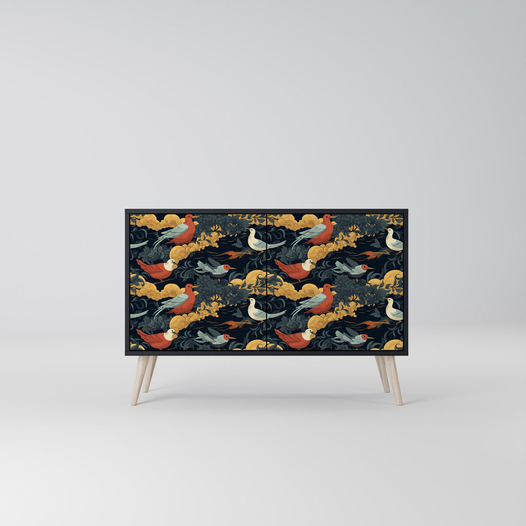 Buffet 2 portes FOWLY DAZE en finition noire